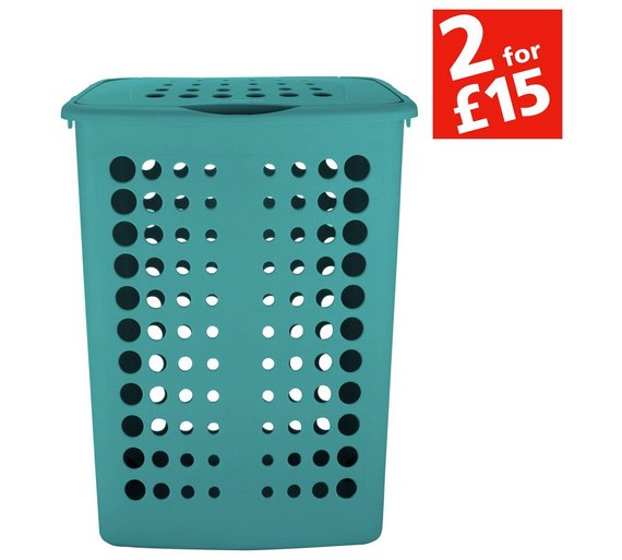 Buy ColourMatch 40 Litre Laundry Hamper Teal at Argos.co.uk Your Online Shop for Linen
