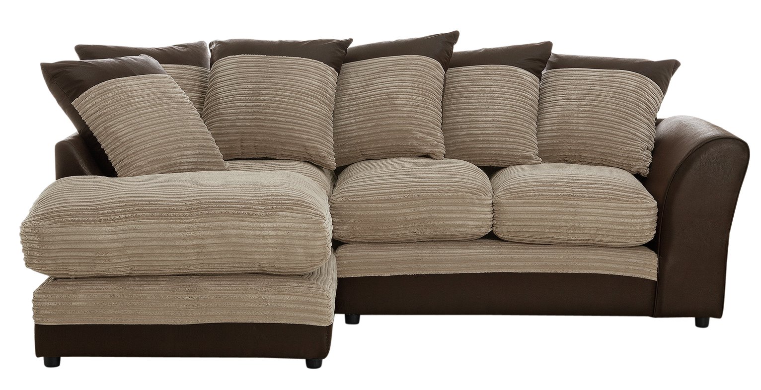 HOME - Harley Regular - Fabric Left Hand Corner Sofa - Natural Review