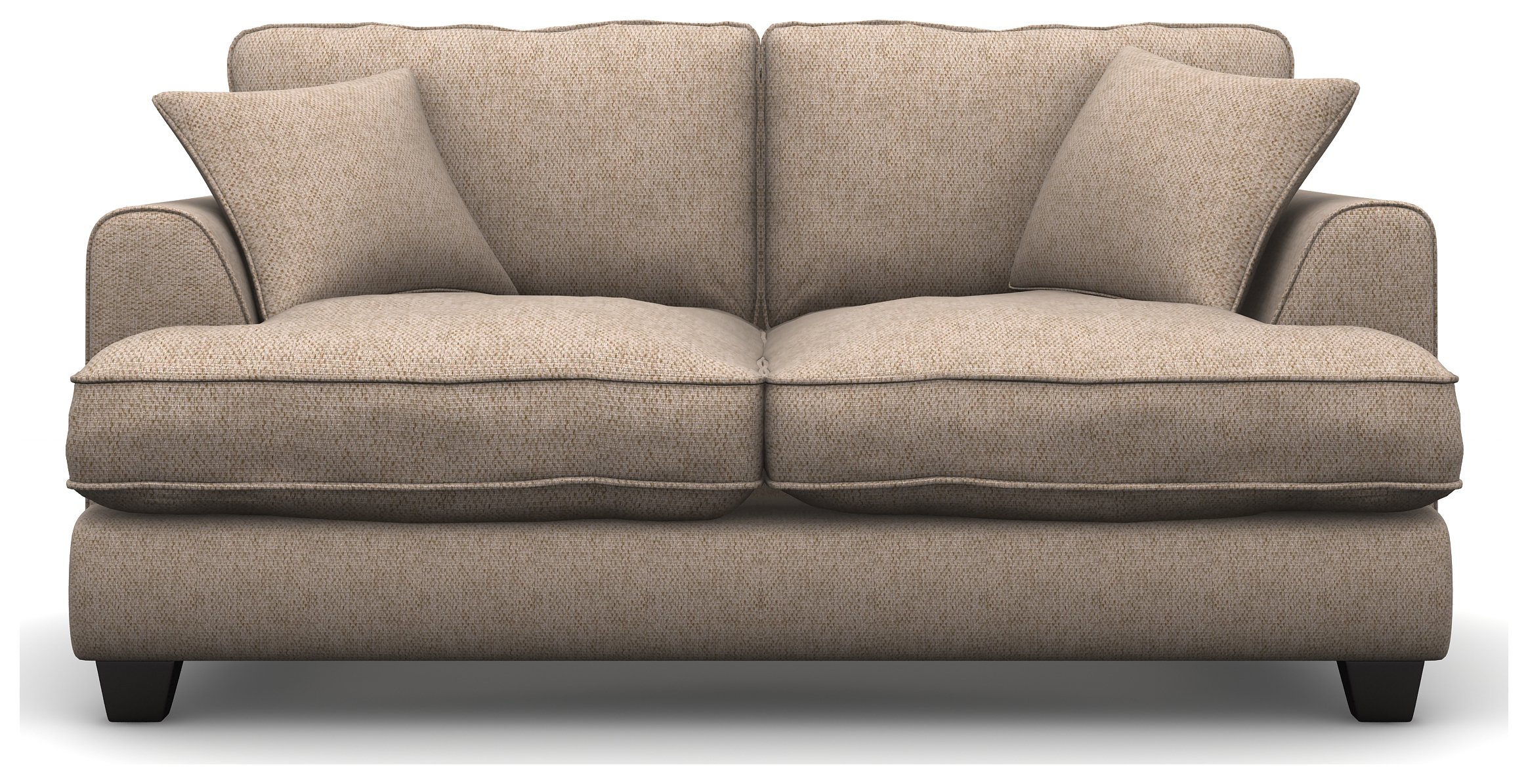 Review of Hampstead 2 Seater Fabric Sofa Beige.