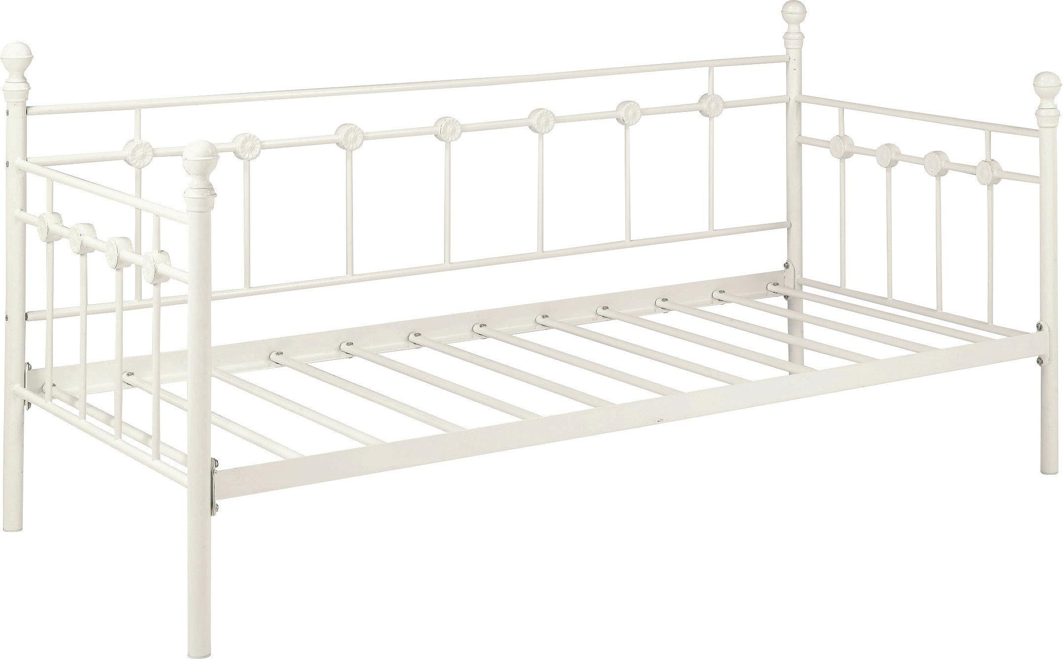 Buy Collection Abigail Single Metal Day Bed Frame White at Argos.co