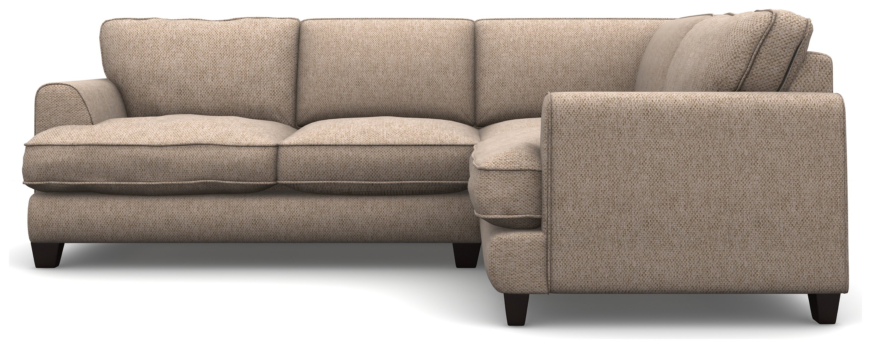 Hampstead Collection Fabric Right Corner Sofa - Beige + Black Legs Review