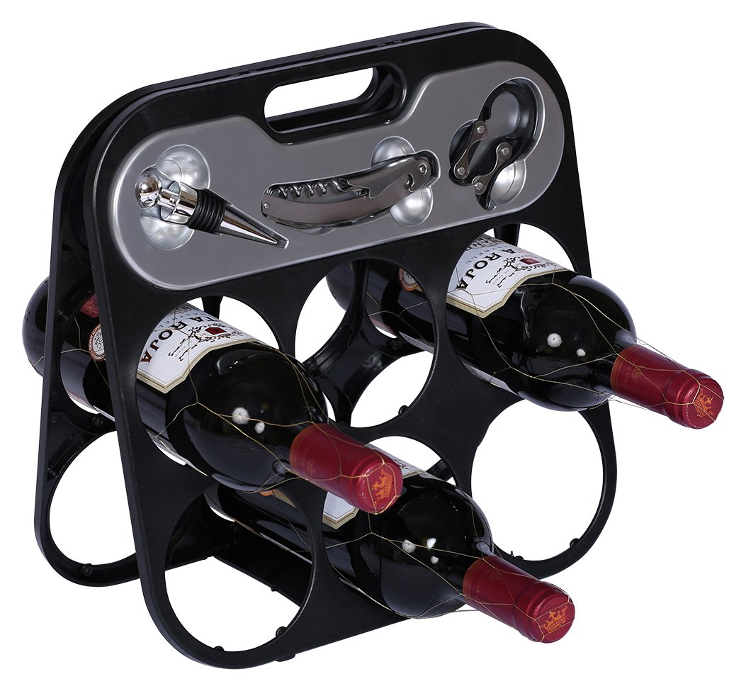 RTA 6 Bottle Wine Rack & Accessory Set. review