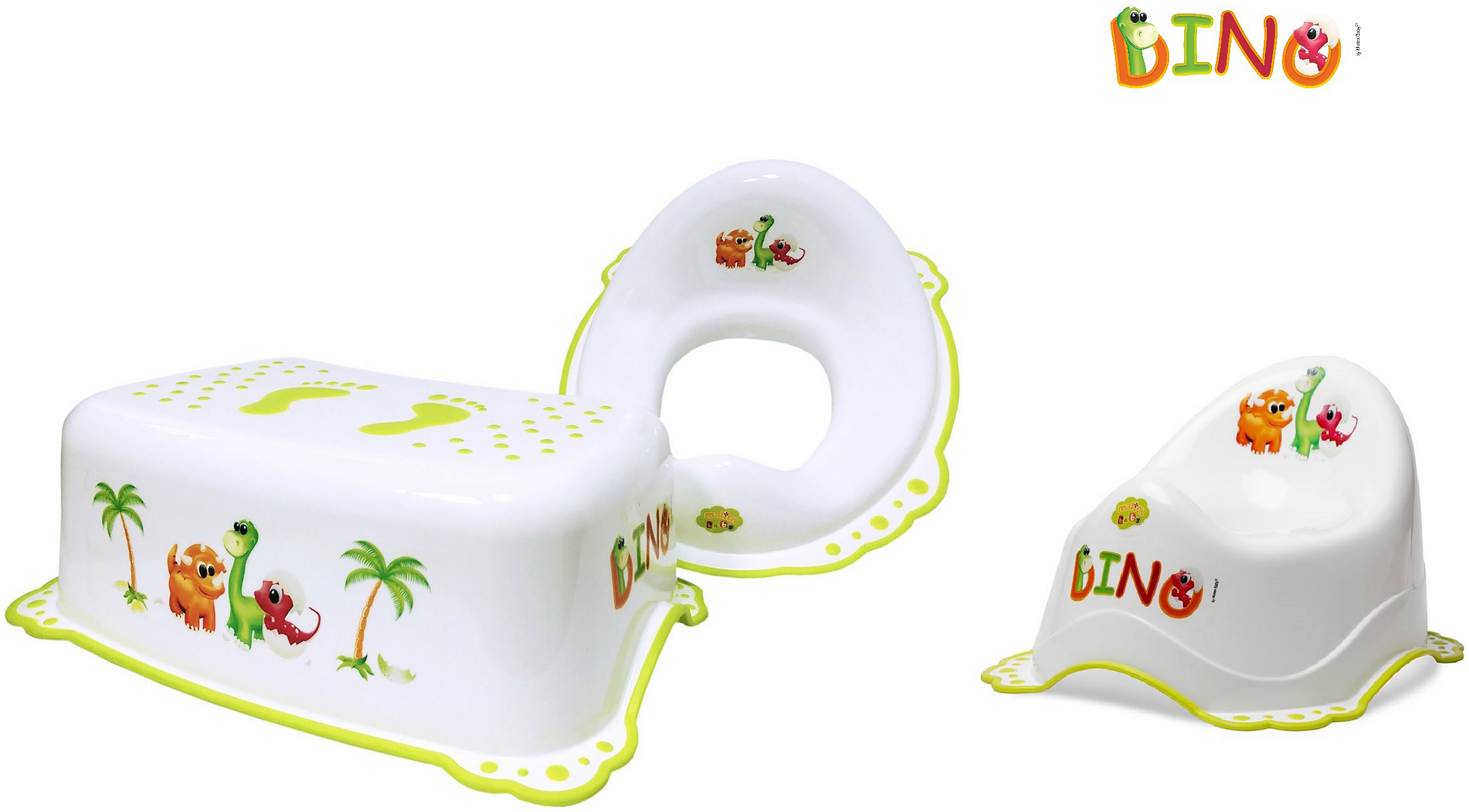 Dino White Toilet Training 3 Piece Set. review