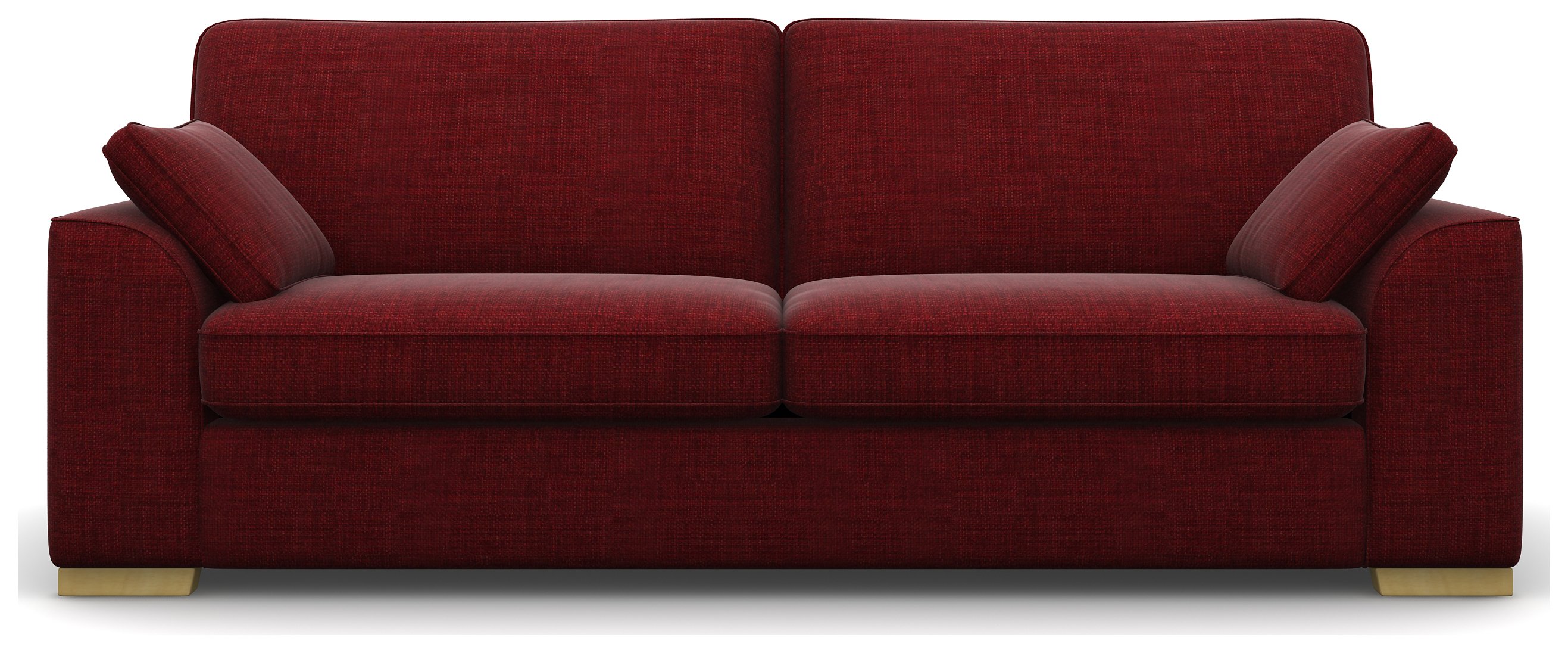 Review of Heart of House Lincoln 4 Seater Fabric Sofa Wine.