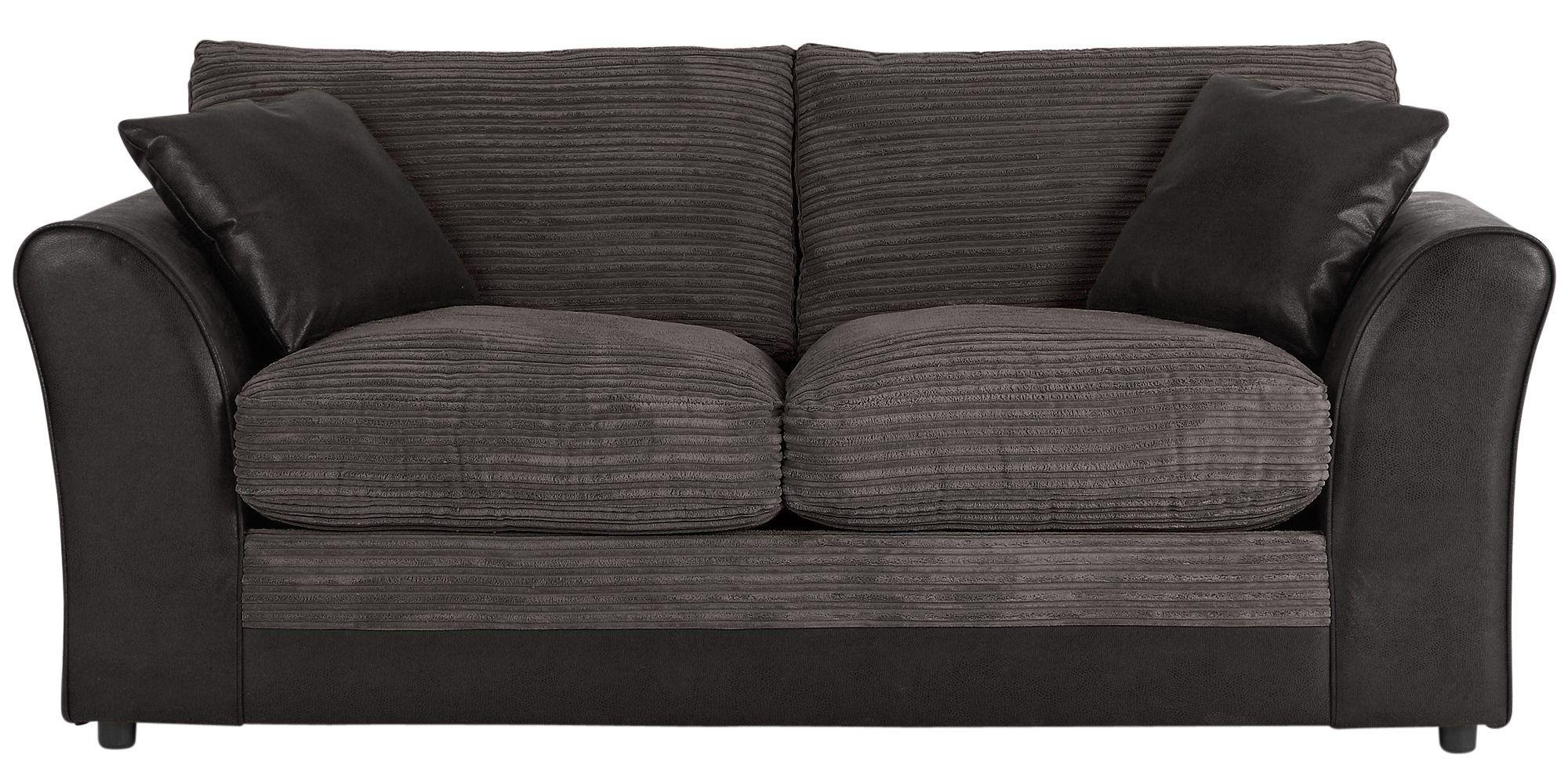 home harley 2 seater fabric sofa bed charcoal