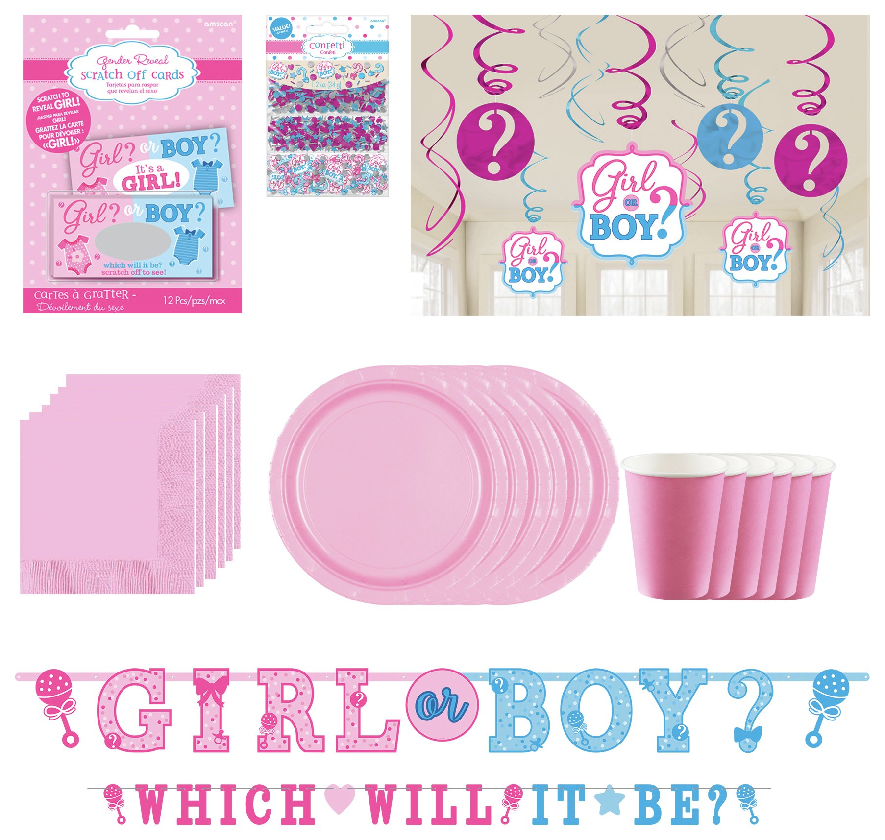 Gender Reveal Girl Party Pack. Review