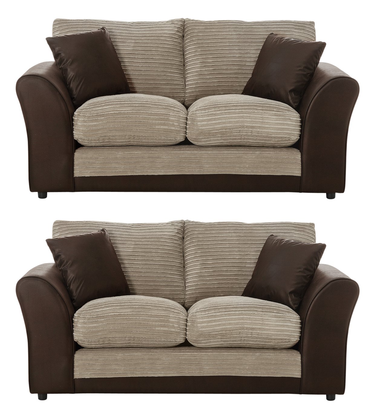 HOME Harley 2 Seater and 2 Seater Fabric Sofa review