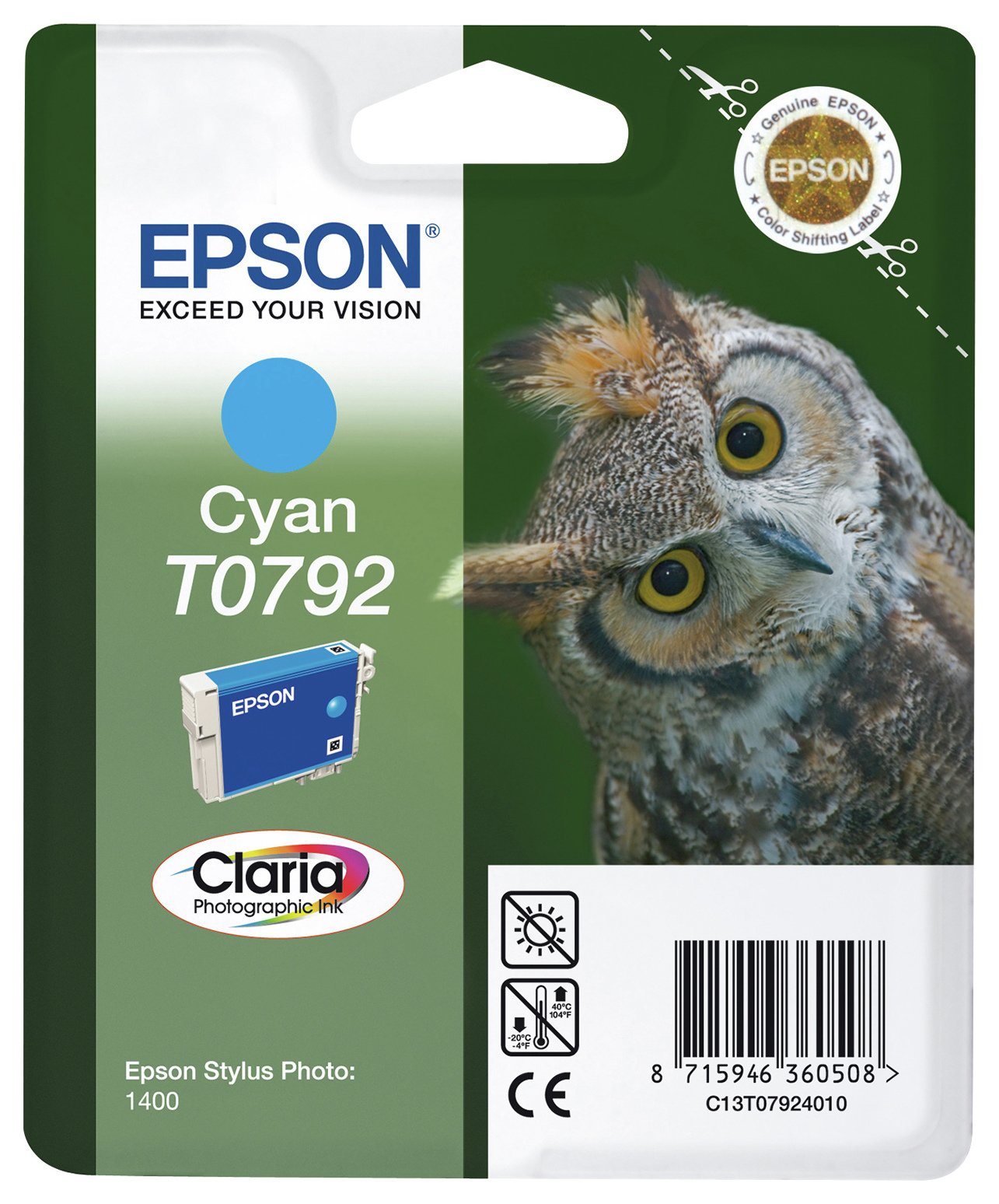 Epson T0792 Owl Standard Ink Cartridge review