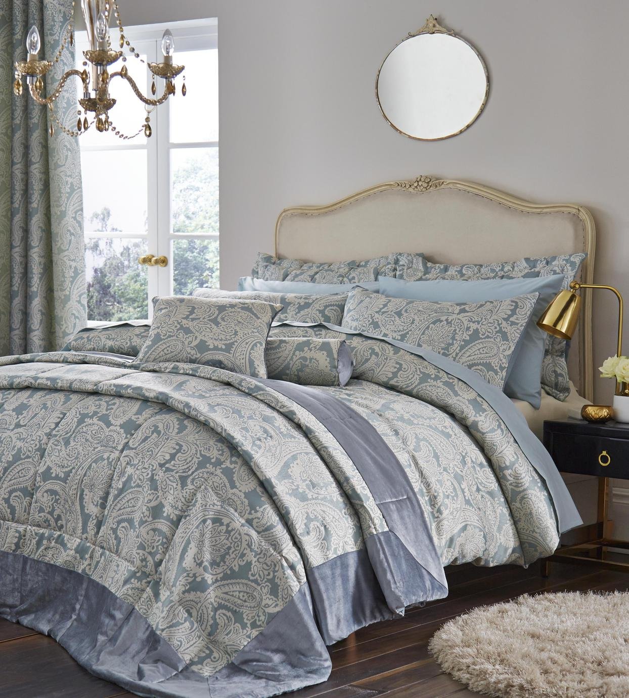 Catherine Lansfield Opulent Duck Egg Bedding Set - Double. Review