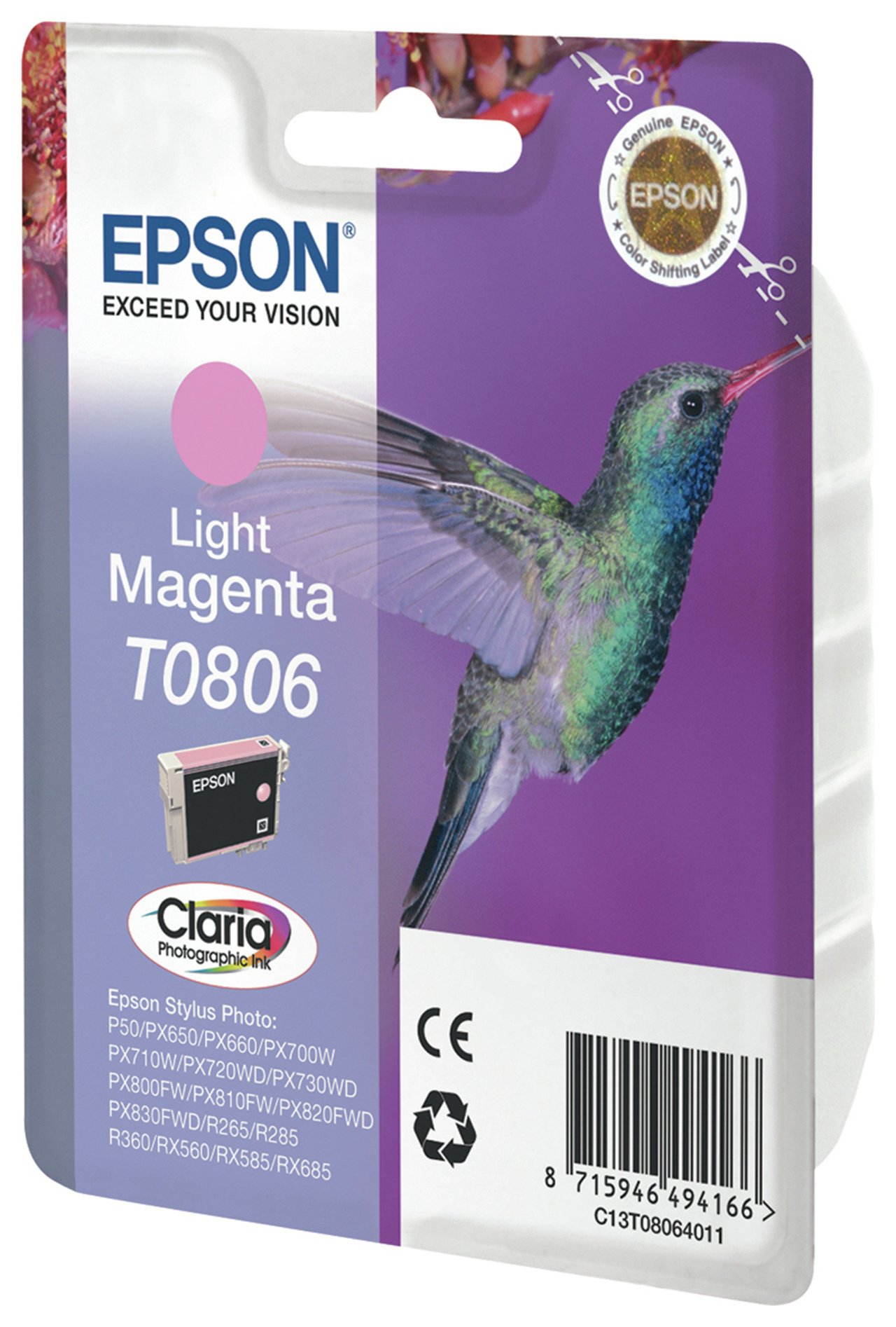 Epson Claria Light Magenta Ink Cartridge (T0806) review