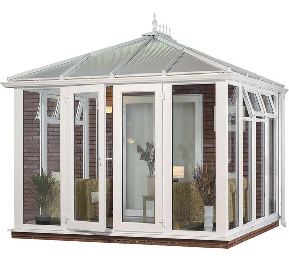 Buy Edwardian Full Height Small Conservatory White at Argos.co.uk