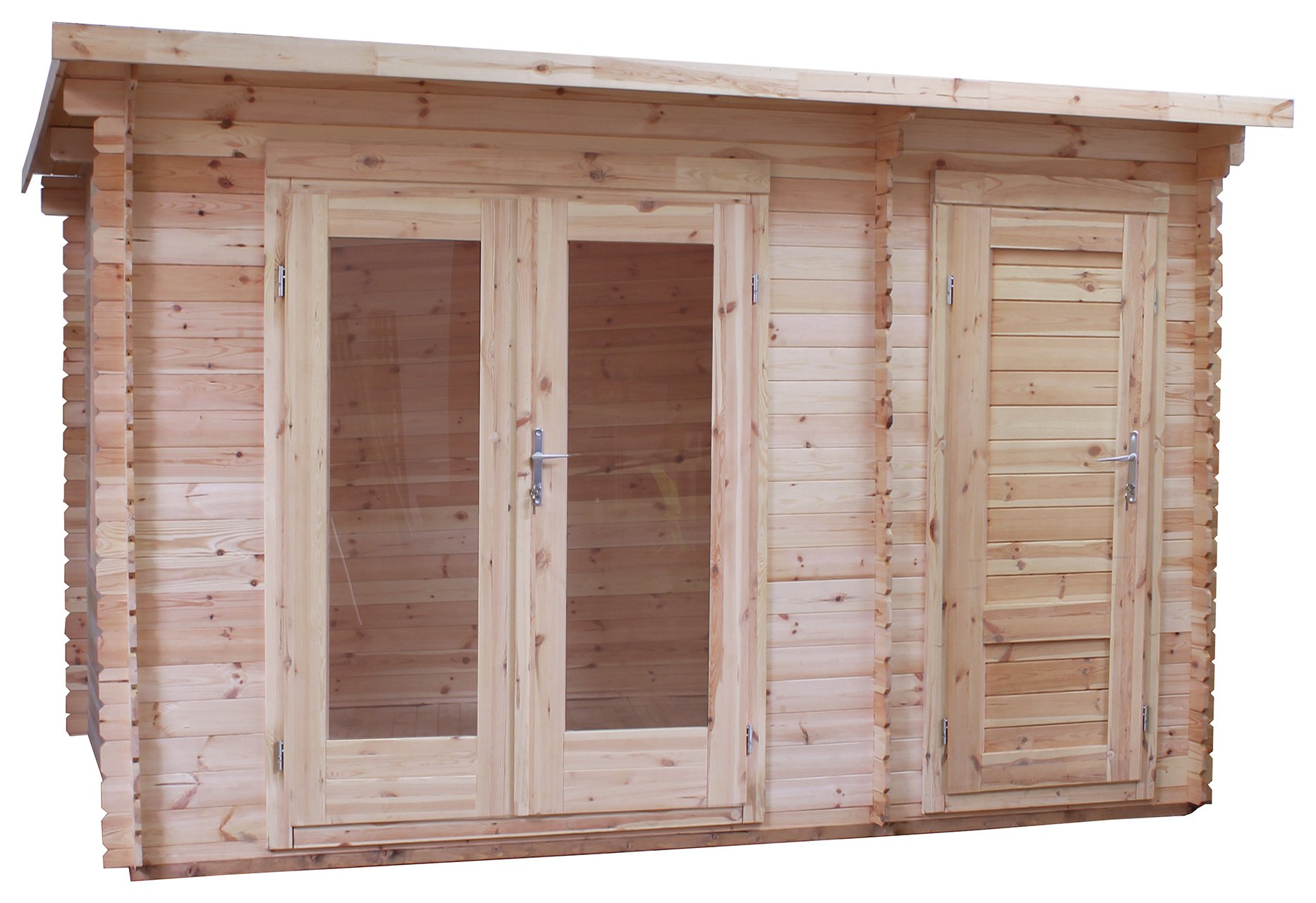 Mercia 3.5m x 2.4m Pent Log Cabin. review