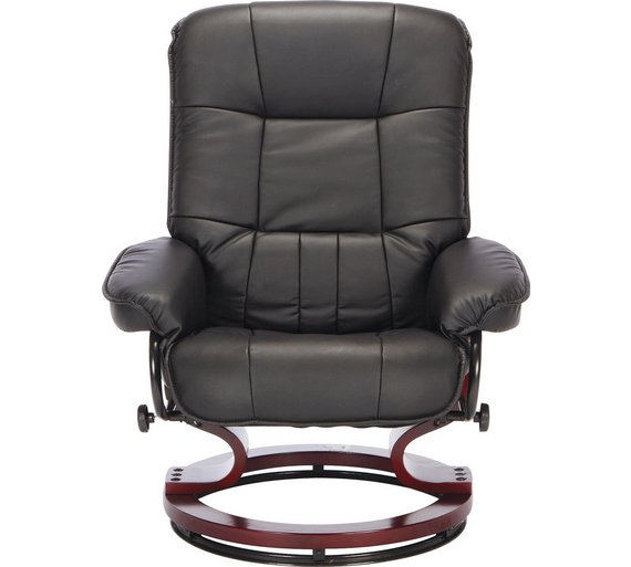 Buy Collection Santos Recline Chair and Footstool Black at Argos.co