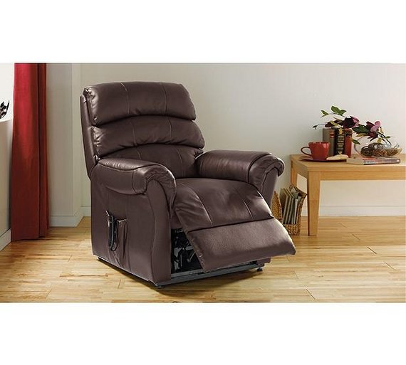 Buy HOME Warwick Powerlift Leather Recliner Chair Chocolate at Argos