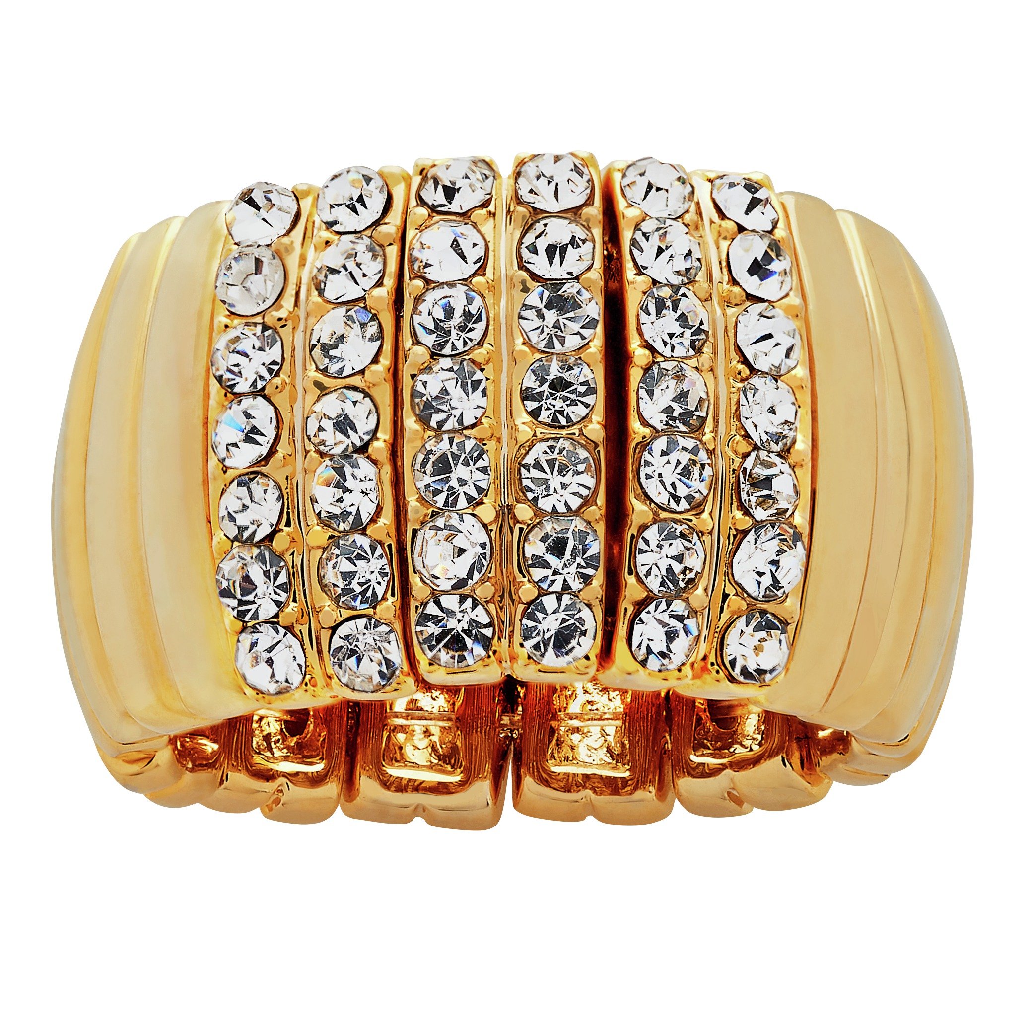 Stardust Gold Colour Crystal Expander Ring - One Size Review