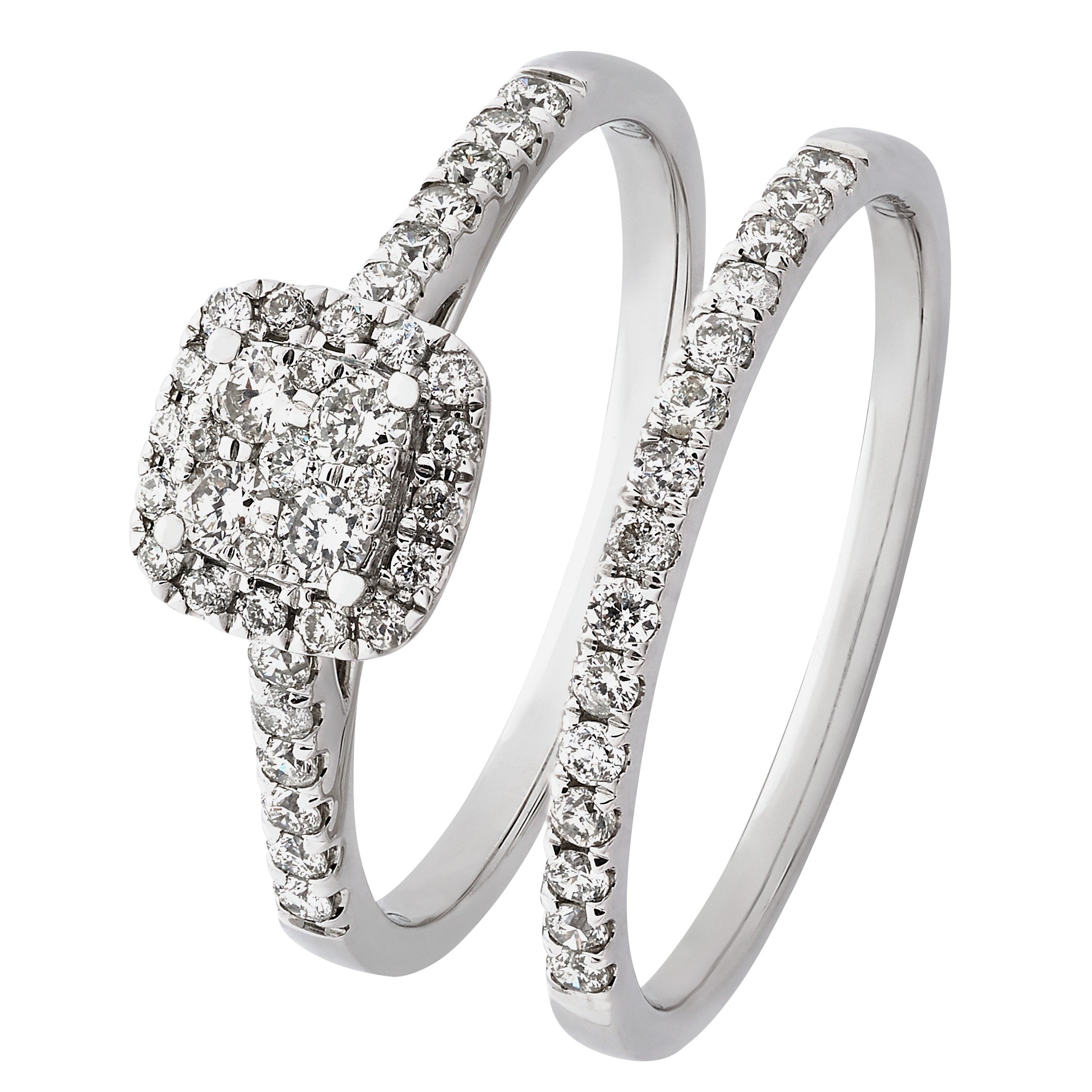 Revere 9ct White Gold 0.50ct tw Diamond Bridal Ring Set review