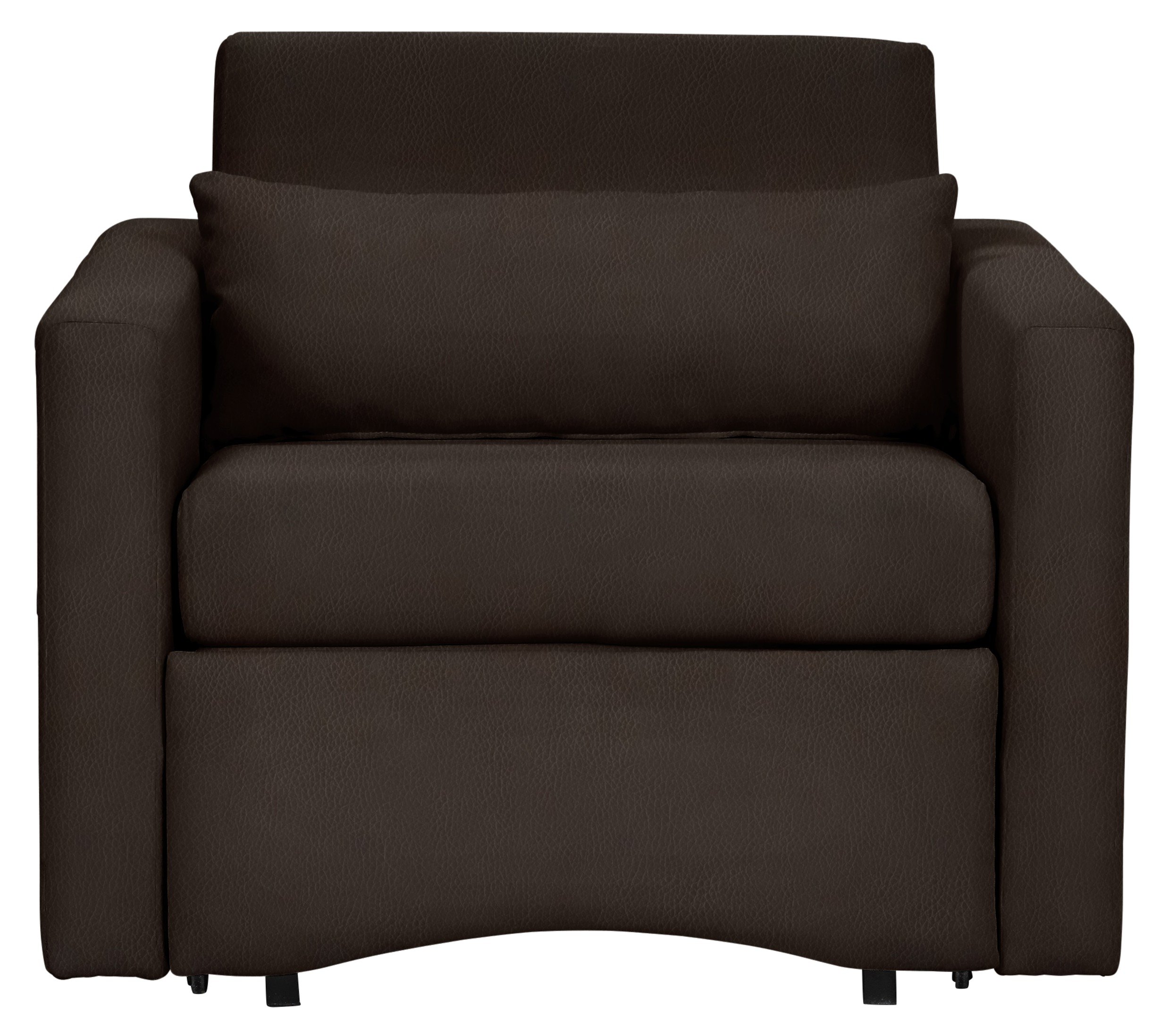 HOME Reagan Leather Effect Chairbed - Dark Brown Review