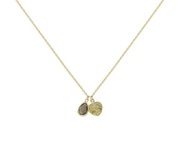 Revere 9ct Gold Smokey Quartz Leaf Charm Pendant Review