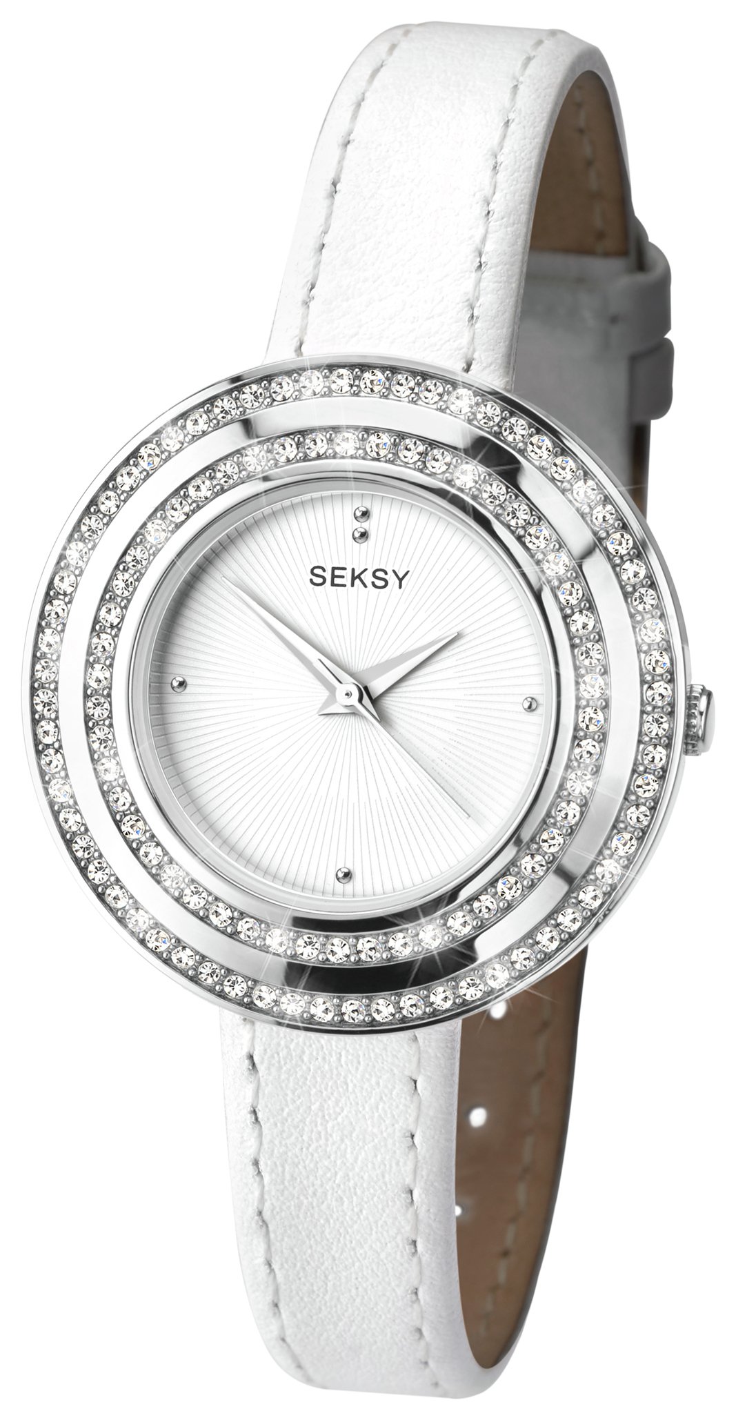 Seksy Ladies' 2075 Stone Set White Strap Watch review