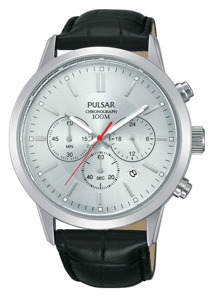 Review of Pulsar Men's Black Leather Strap Chonograph Watch