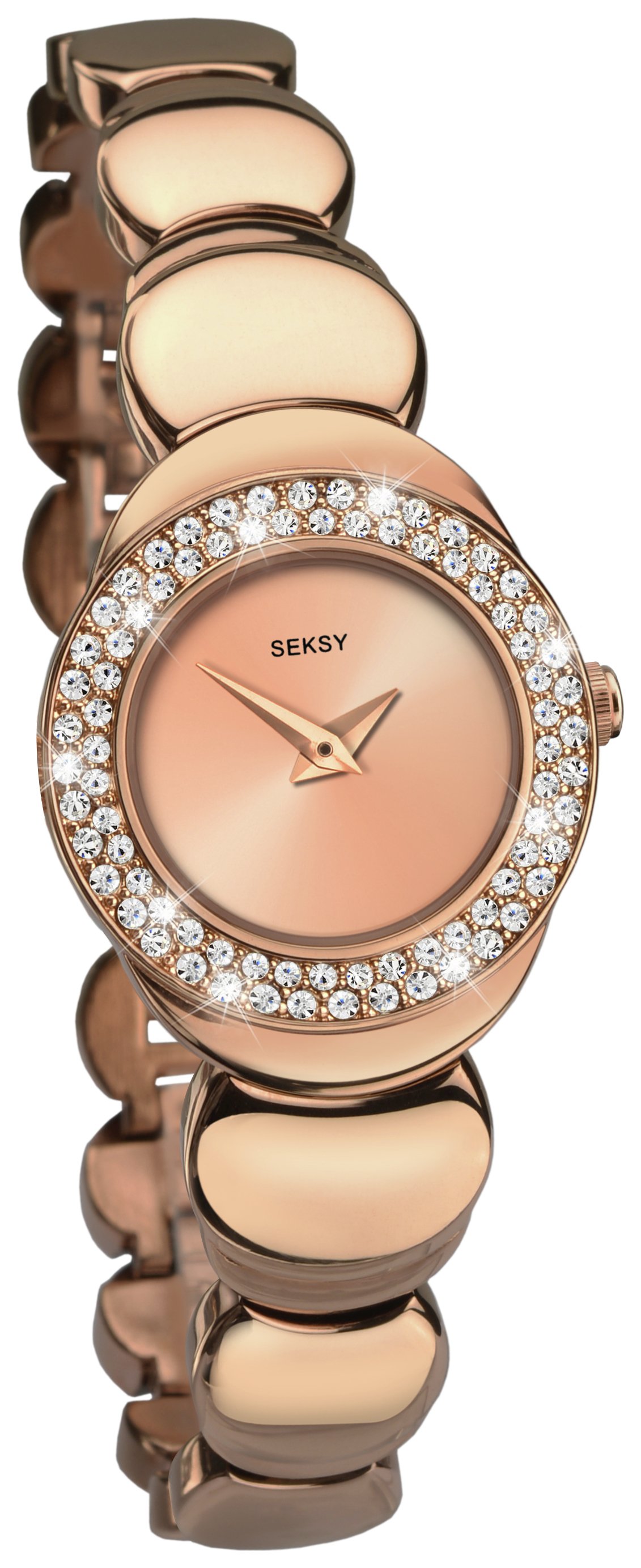 Seksy Ladies' Rose Dial Bezel Rose Gold Plated Watch review