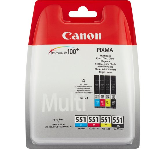 Buy Canon CLI551 Colour Ink Cartridge Multipack at Argos.co.uk Your