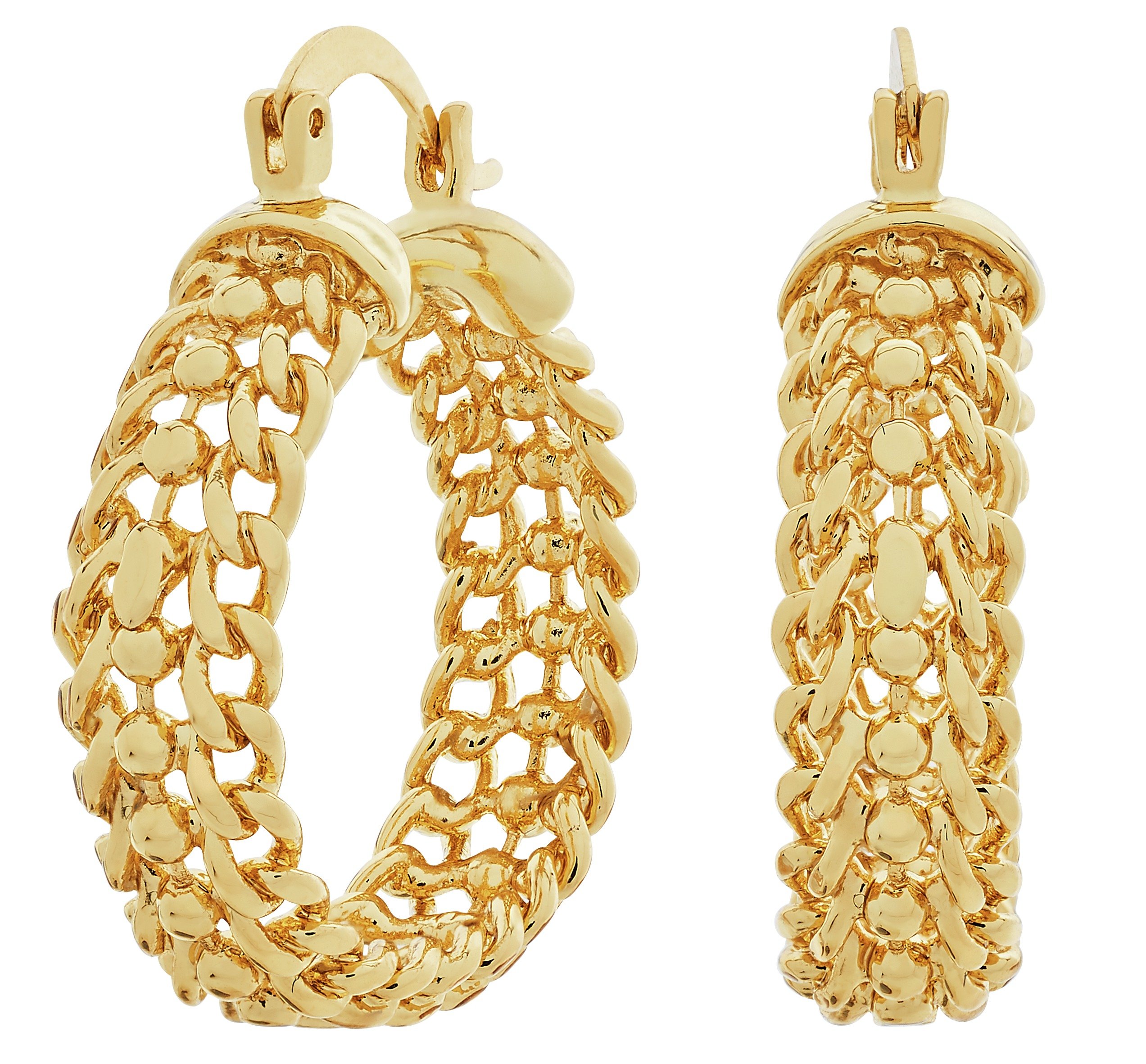 Stardust Gold Colour Mesh Hoop Earrings review