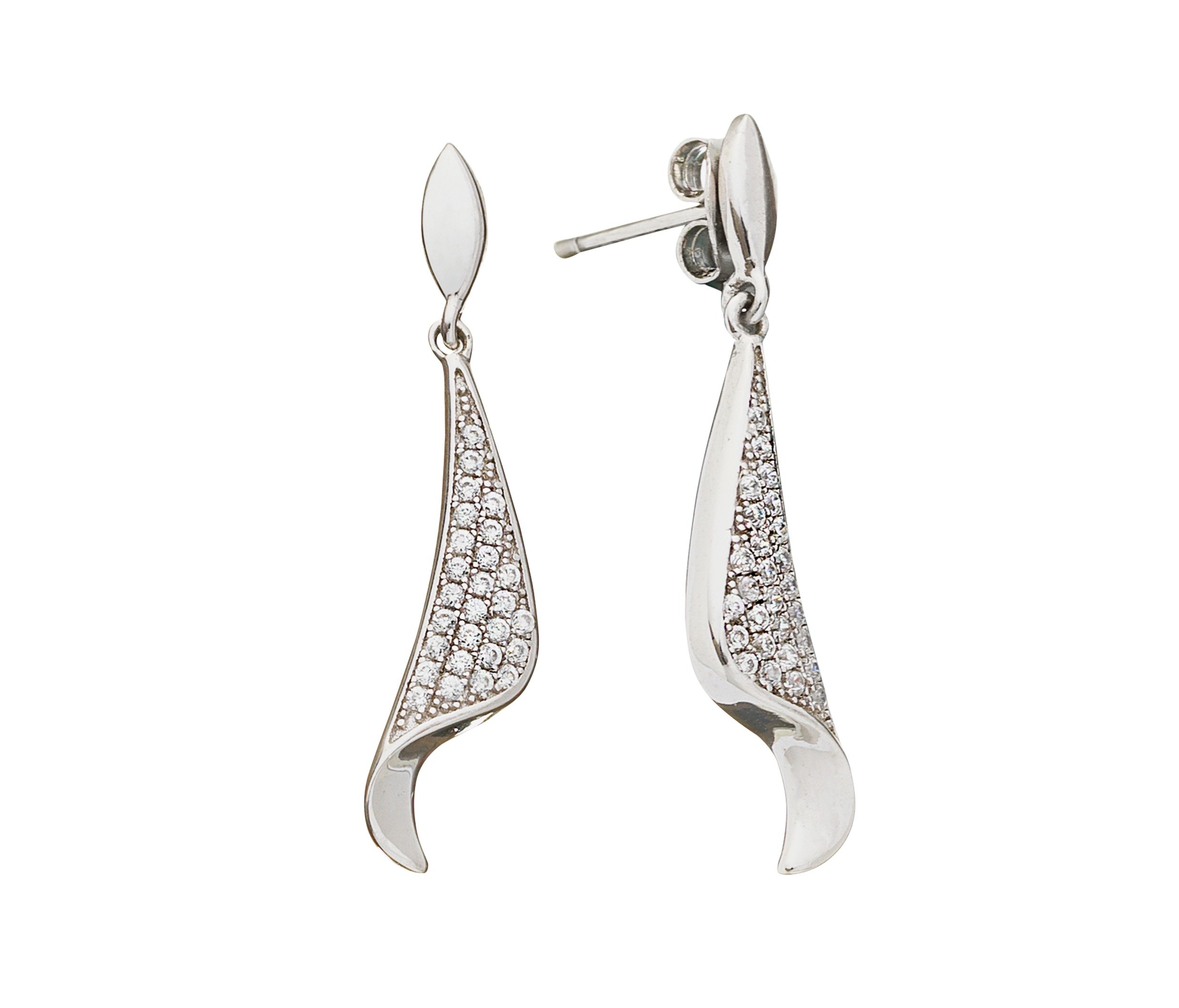 Revere Sterling Silver Pave Cubic Zirconia Drop Earrings review