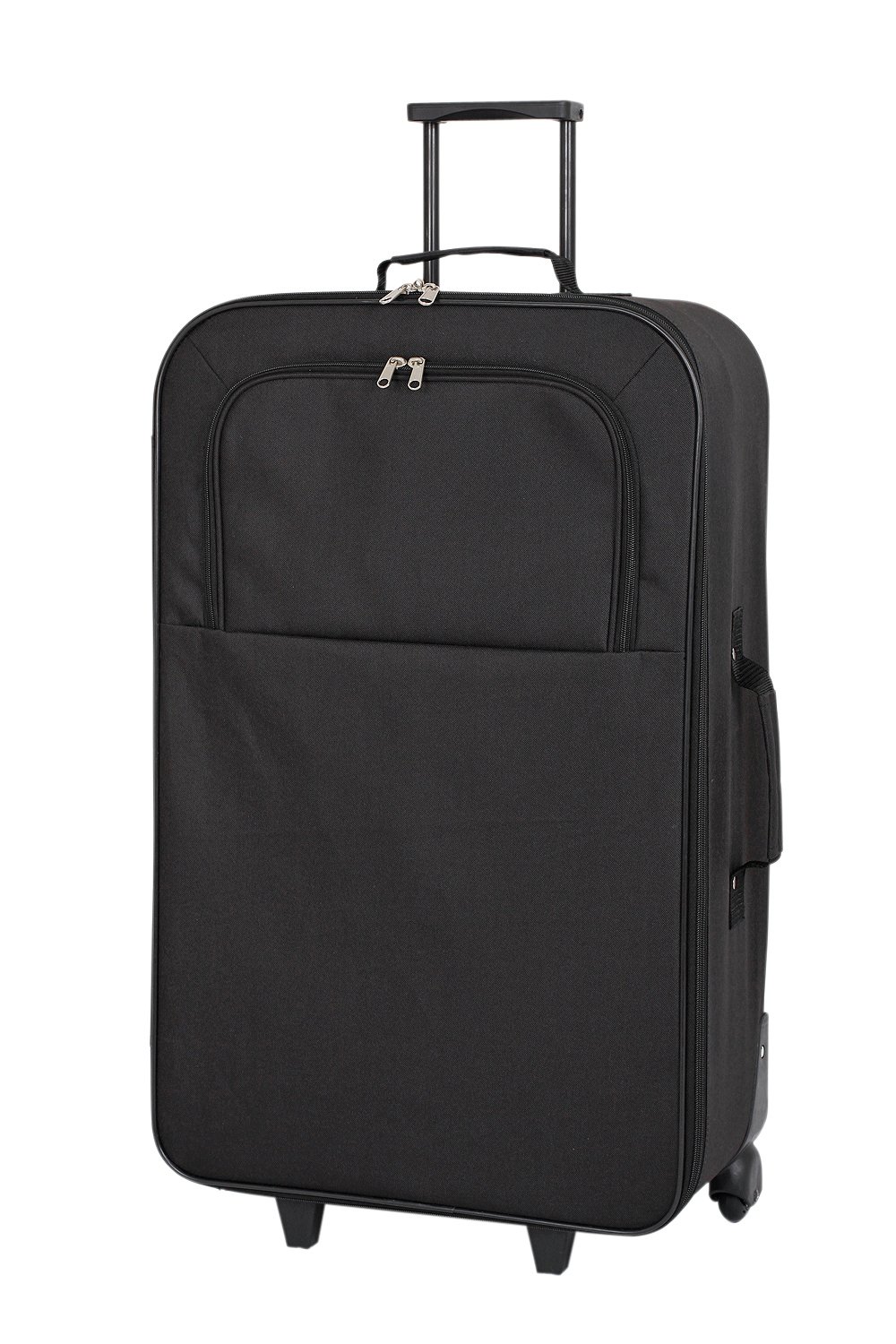 'Simple Value Soft 2 Wheeled Large Suitcase - Black