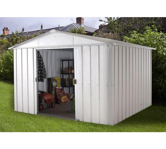 Buy Yardmaster Apex Metal Garden Shed - 10 x 10 ft at 