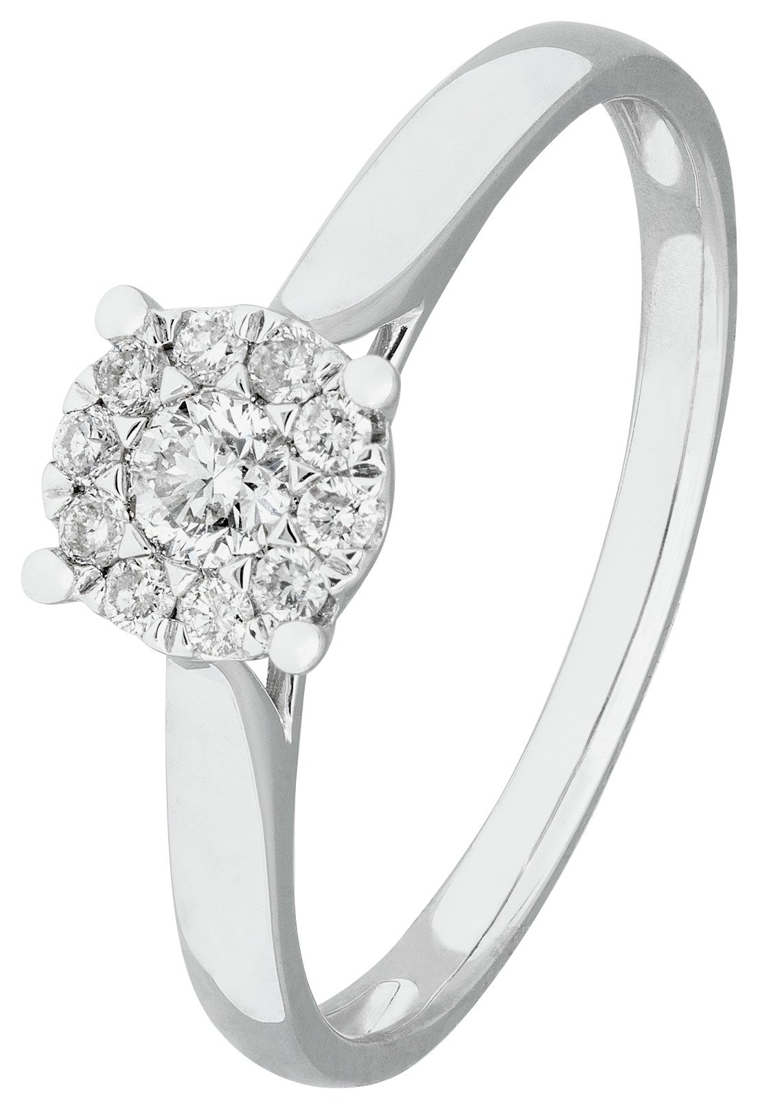 Revere 9ct White Gold 0.25ct tw Diamond Halo Ring review