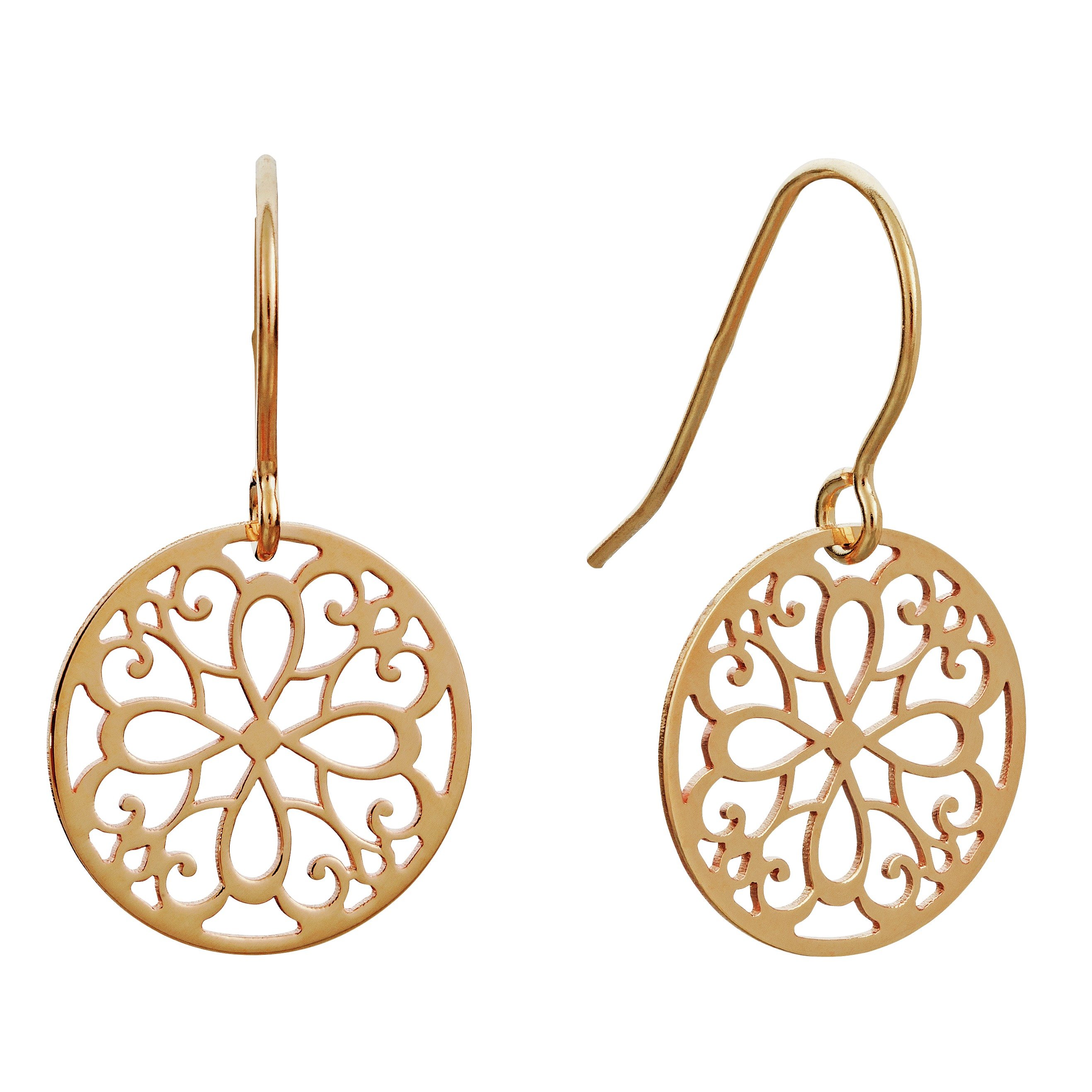 Revere 9ct Gold Cut Out Round Drop Earrings review