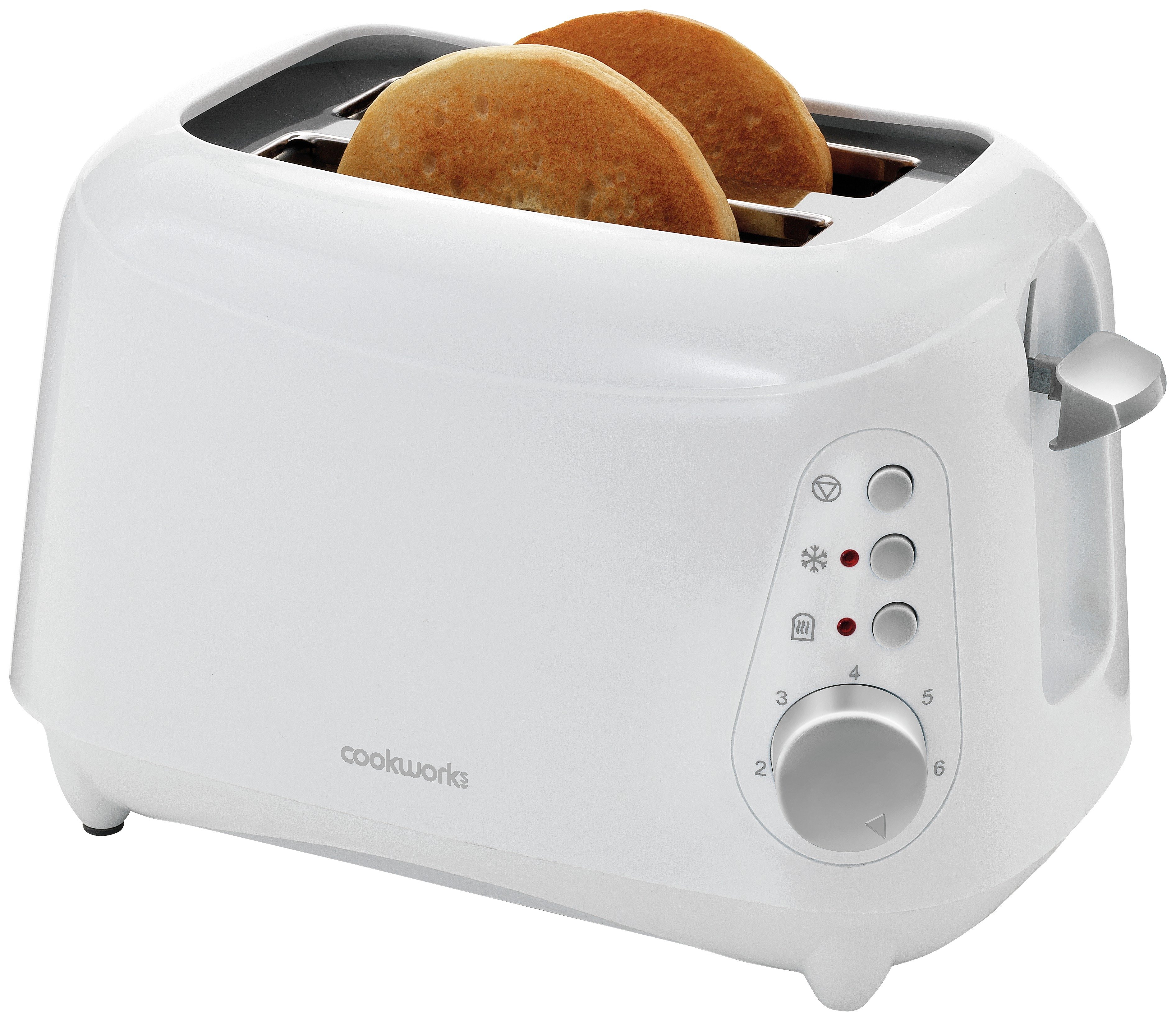 'Cookworks 2 Slice Toaster 900 Watts - White