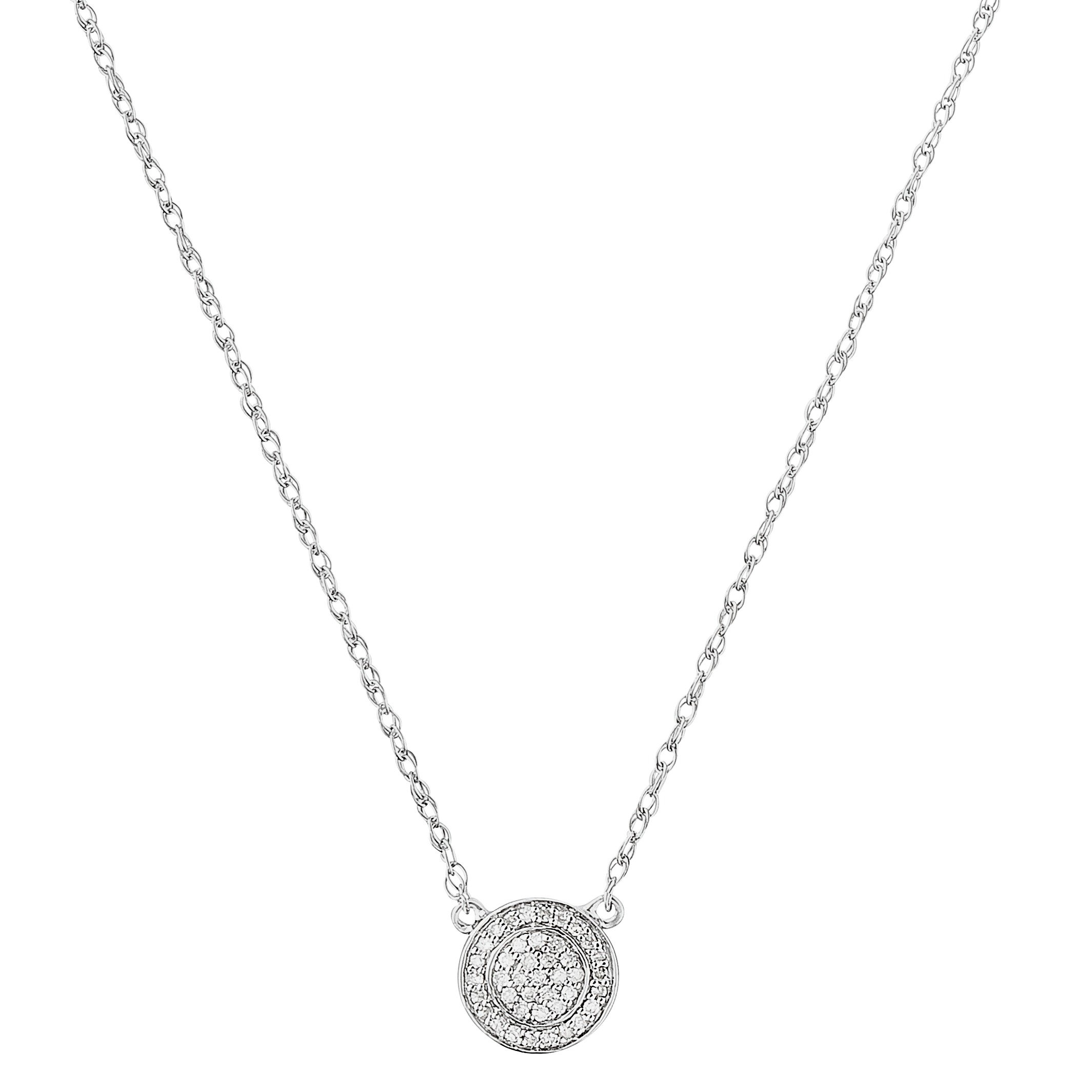 Revere 9ct White Gold 0.10ct tw Diamond Cluster Pendant review