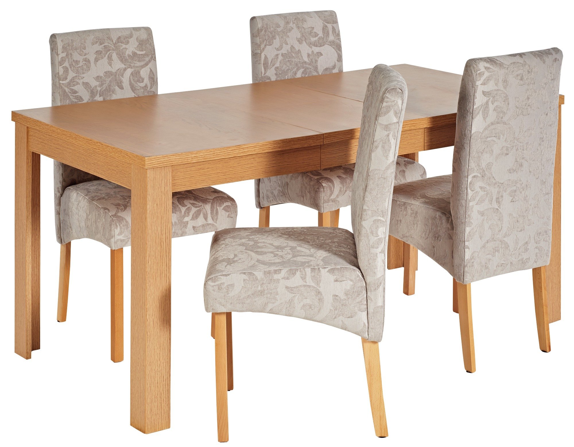 HOME Elmwood Ext Oak Veneer Table & 4 Chairs review