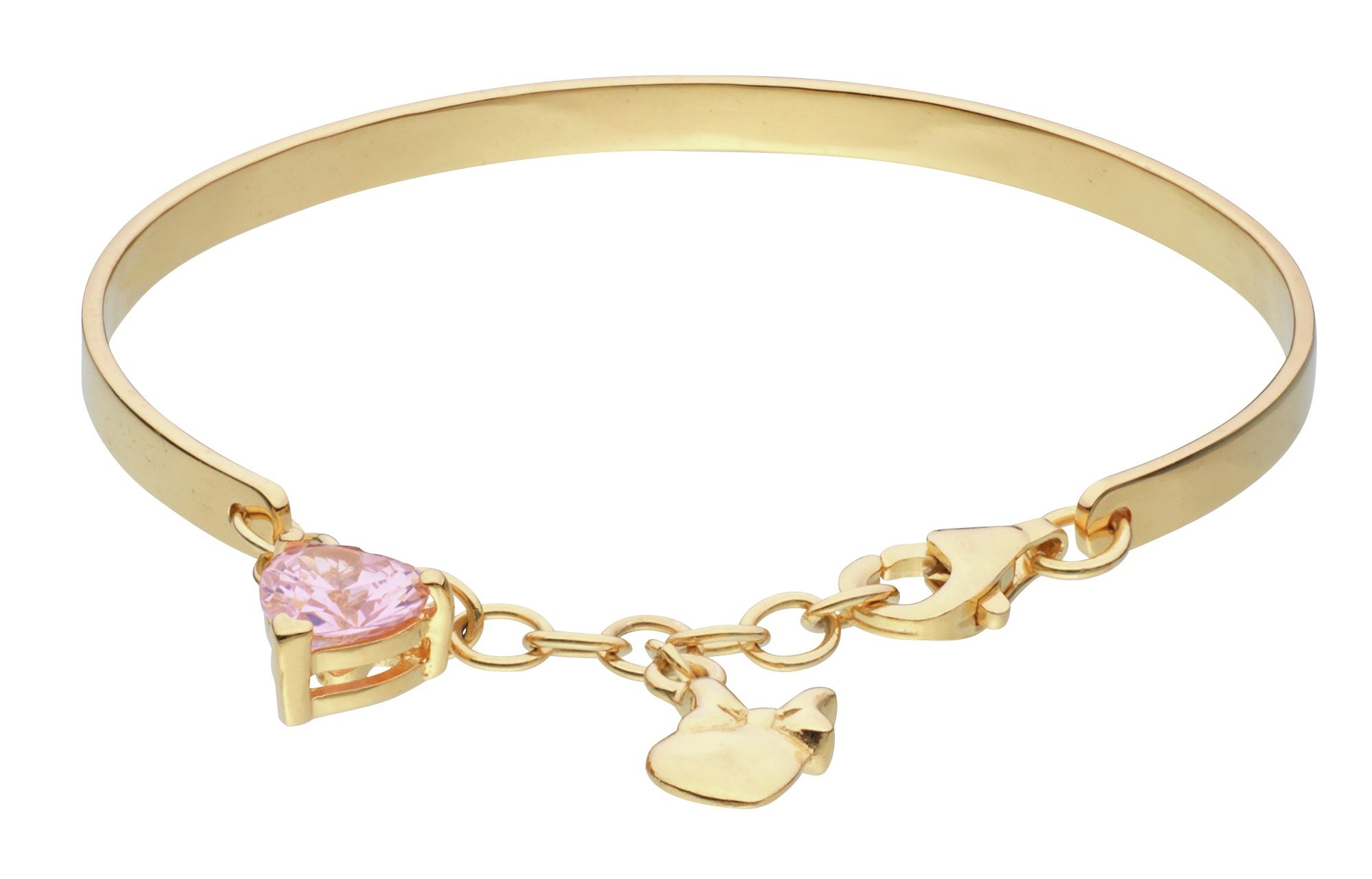 Disney Gold Plated Silver Minnie Mouse Pink CZ Cuff Bracelet review