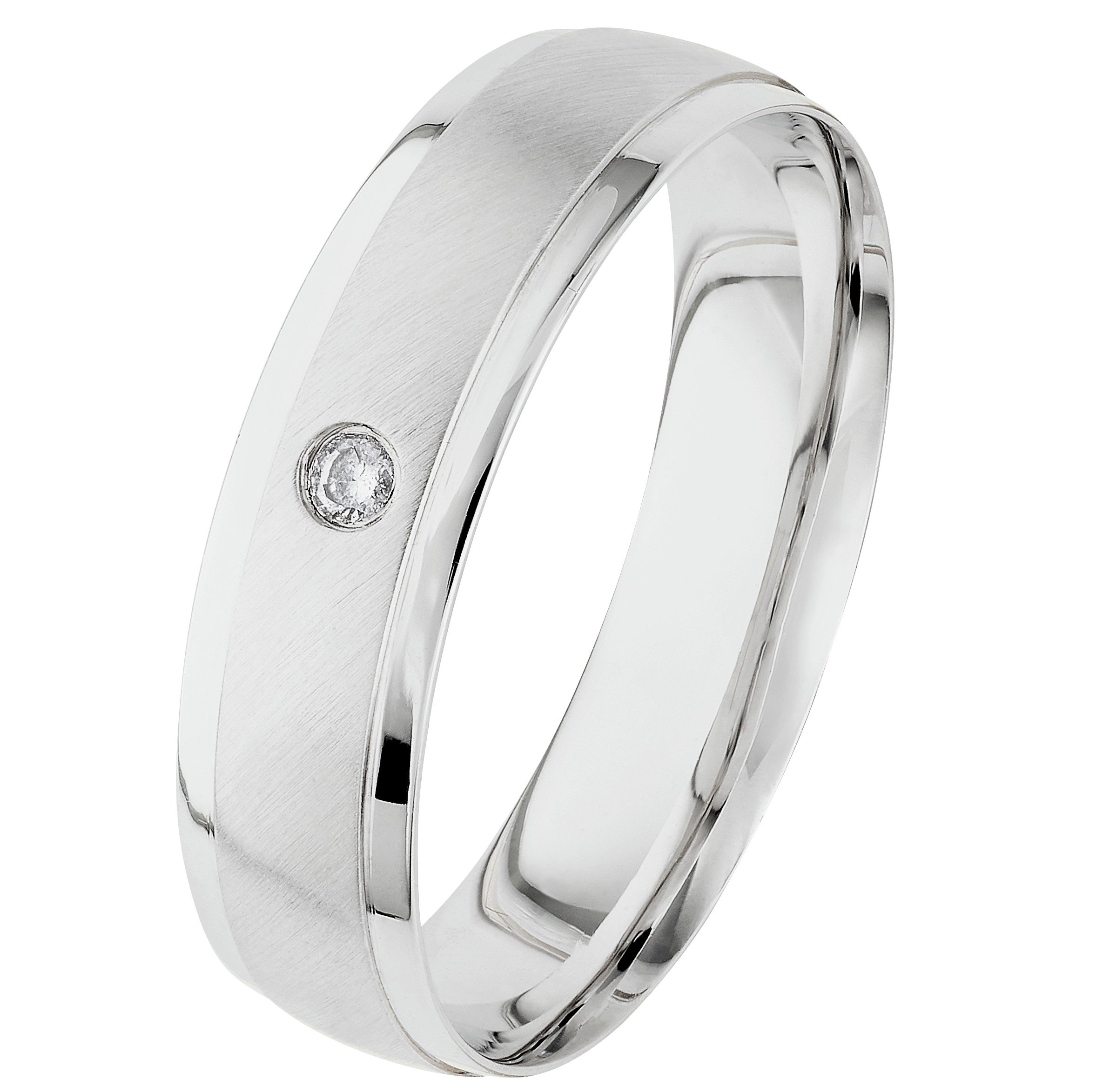 Revere 9ct White Gold 6mm Diamond Accent Wedding Ring review