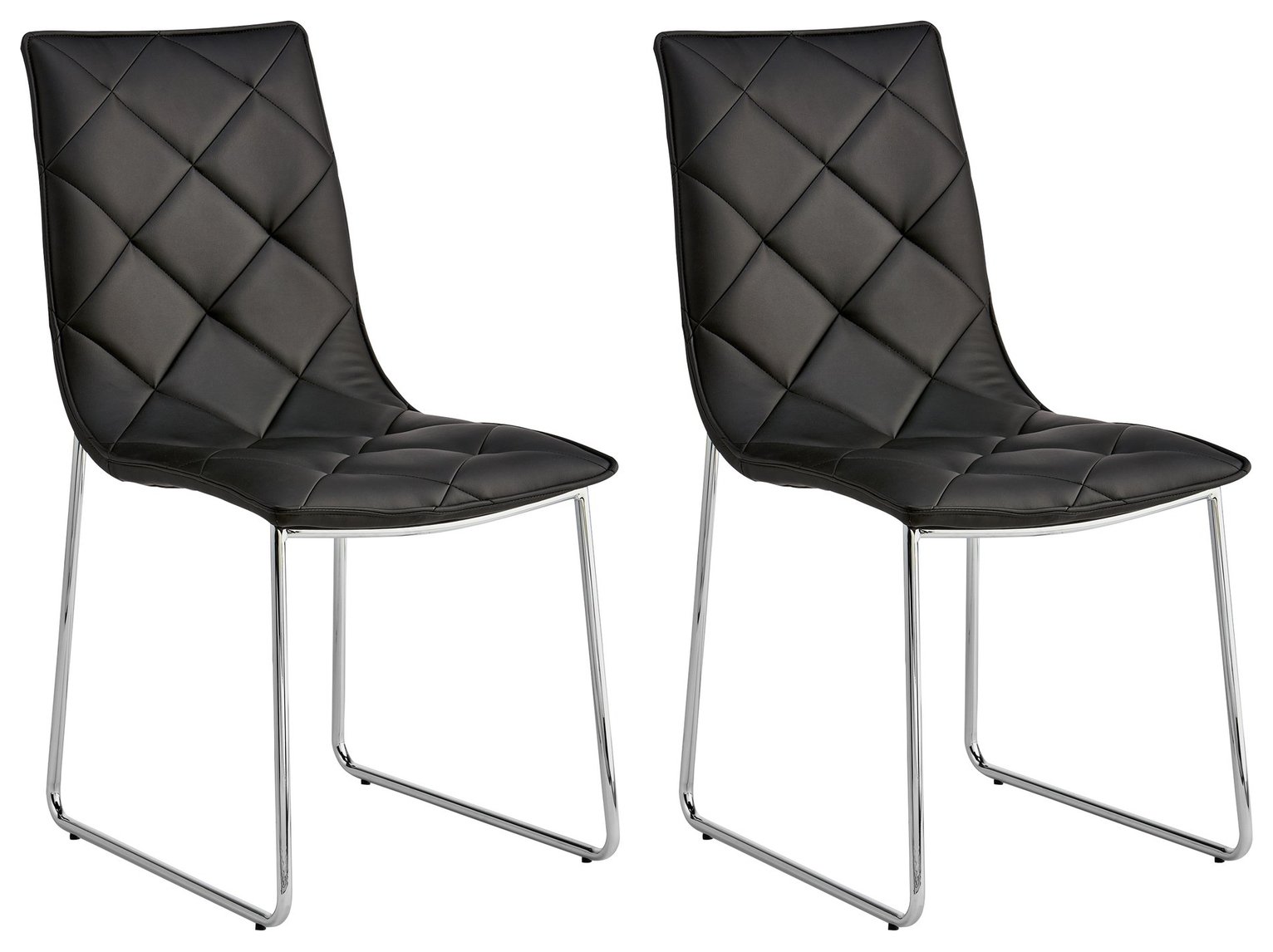 Hygena Anna Pair of Leather Effect Sled Leg Chairs review