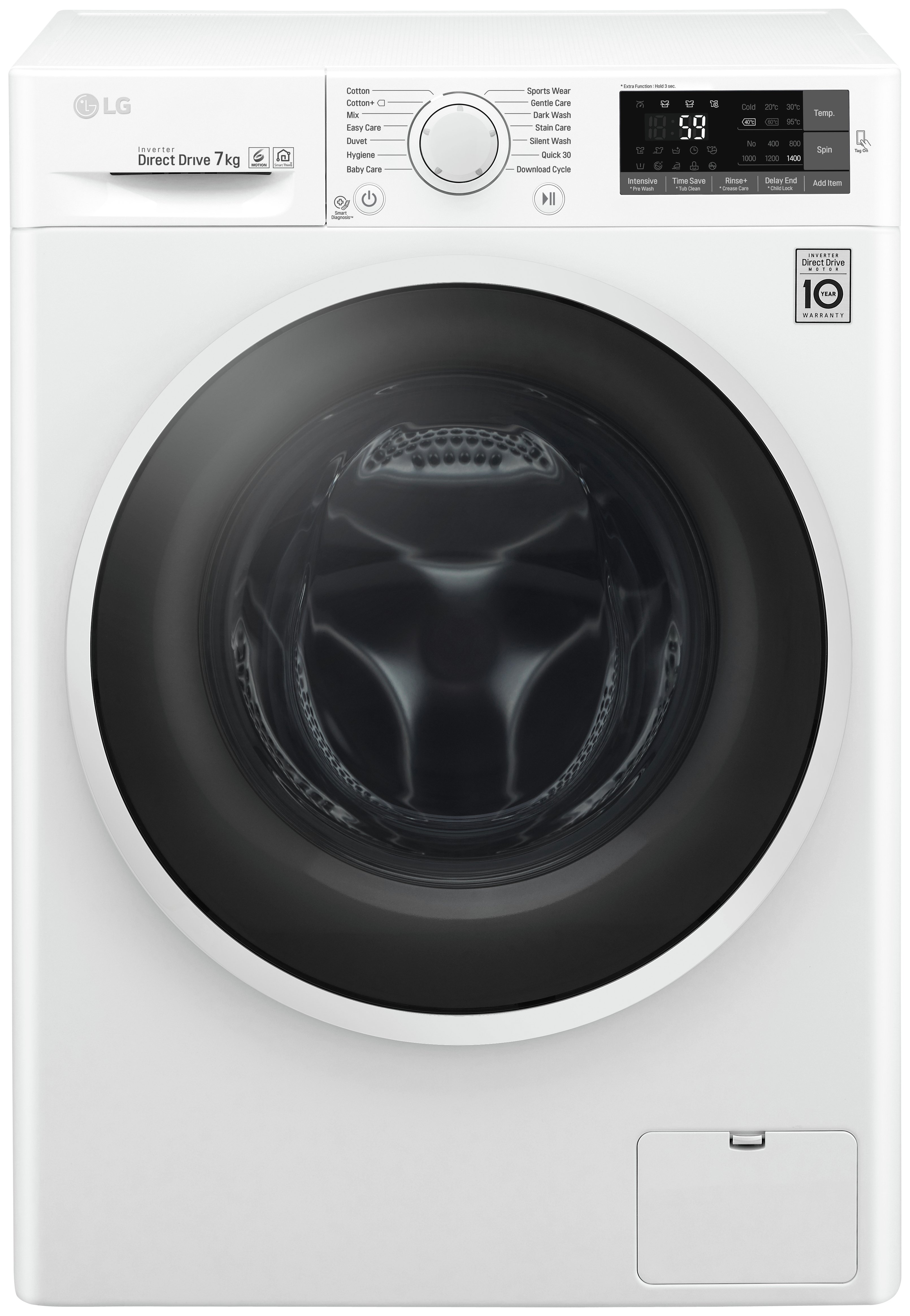 LG F4J6QN0WW 7KG 1400 Spin Washing Machine review