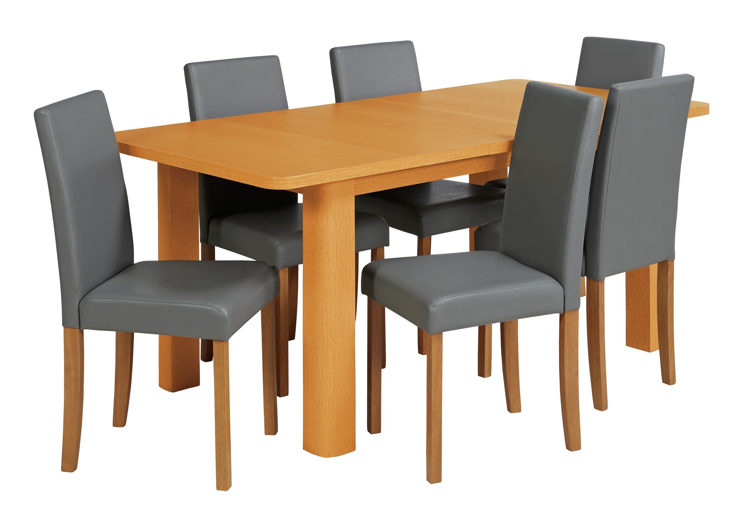 HOME Heyford Ext Oak Veneer Dining Table & 6 Chairs review