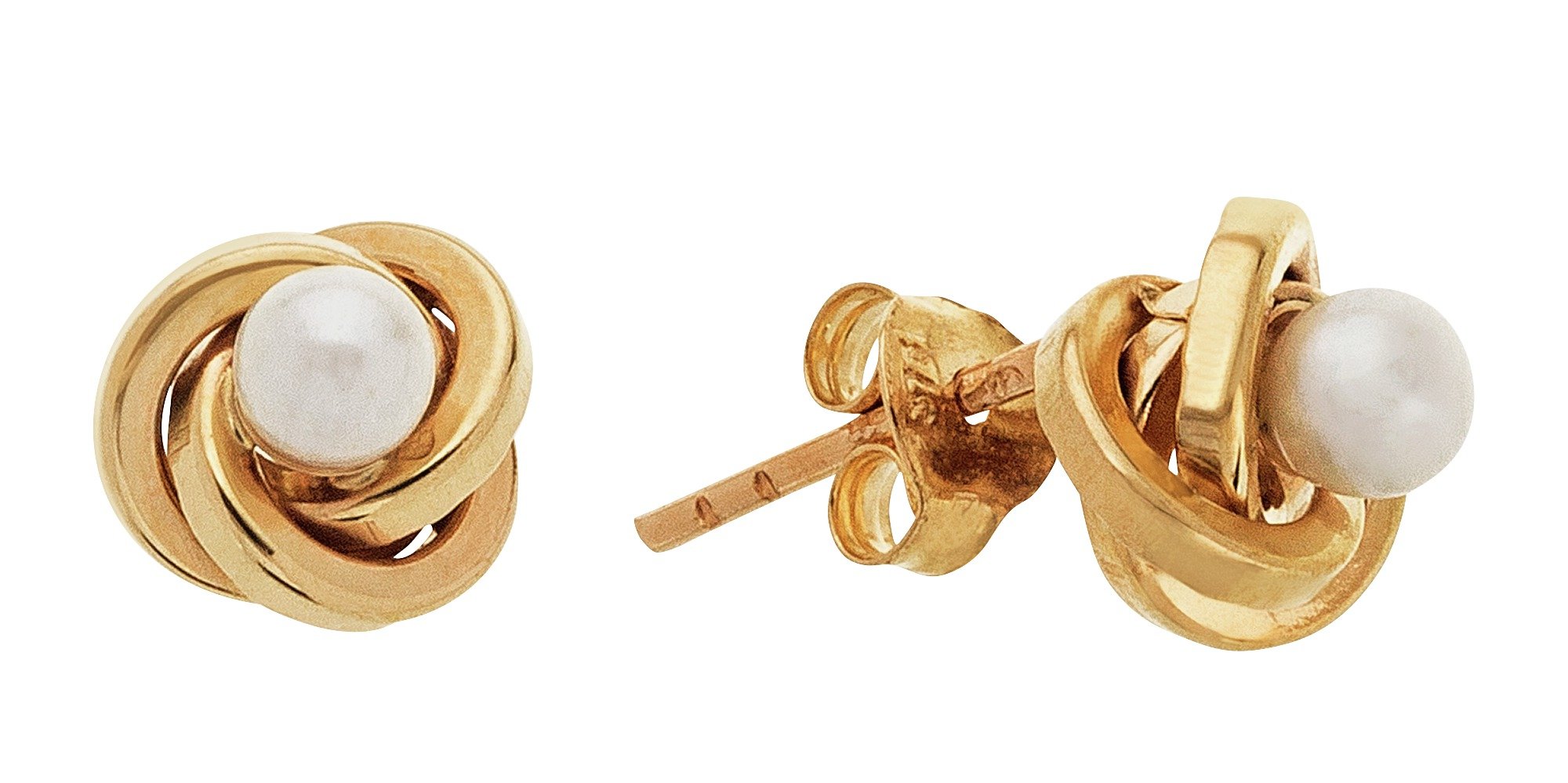 Revere 9ct Gold Cultured Freshwater Pearl Knot Studs review