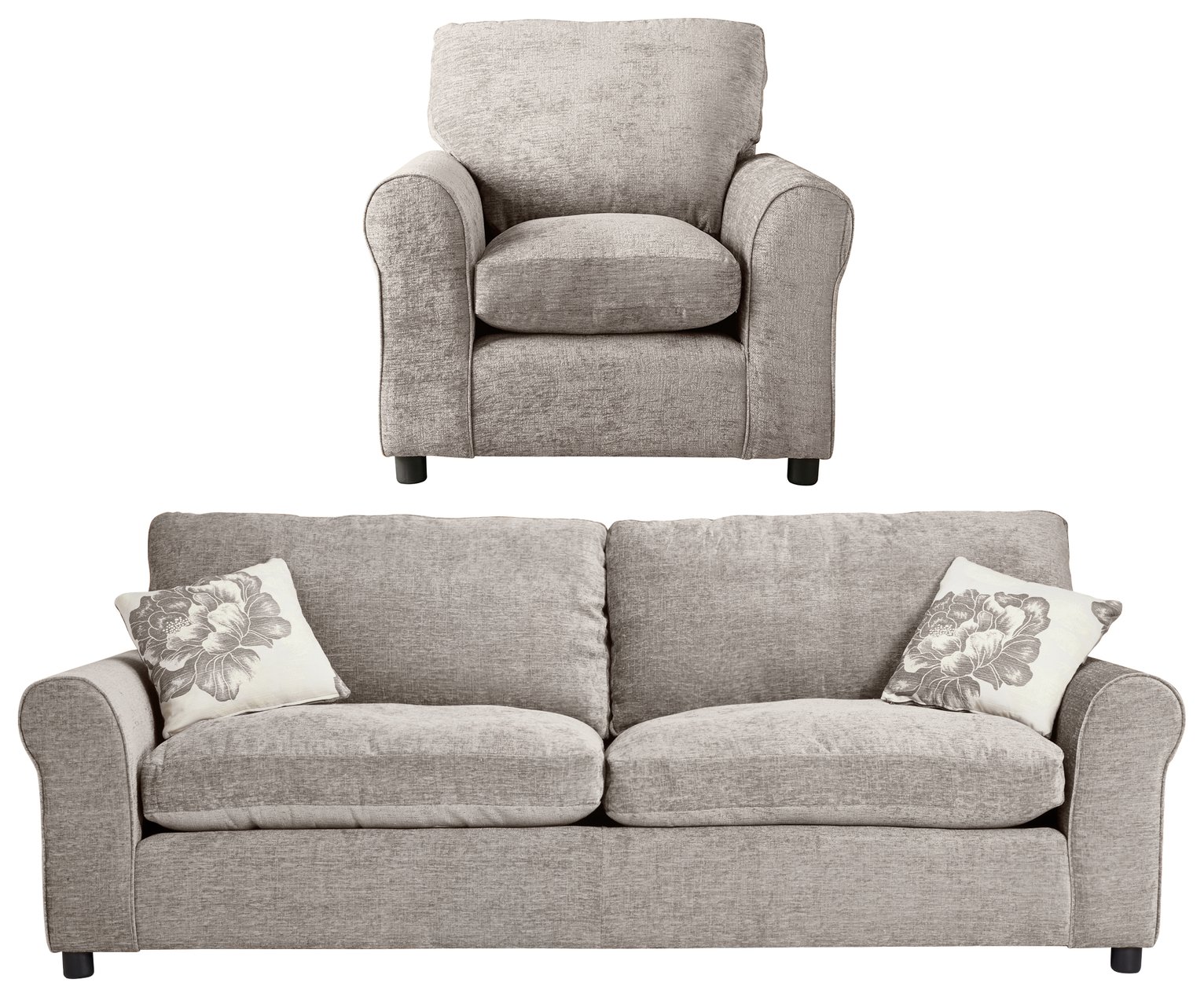 HOME Tessa Fabric 4 Seater Sofa and Chair review