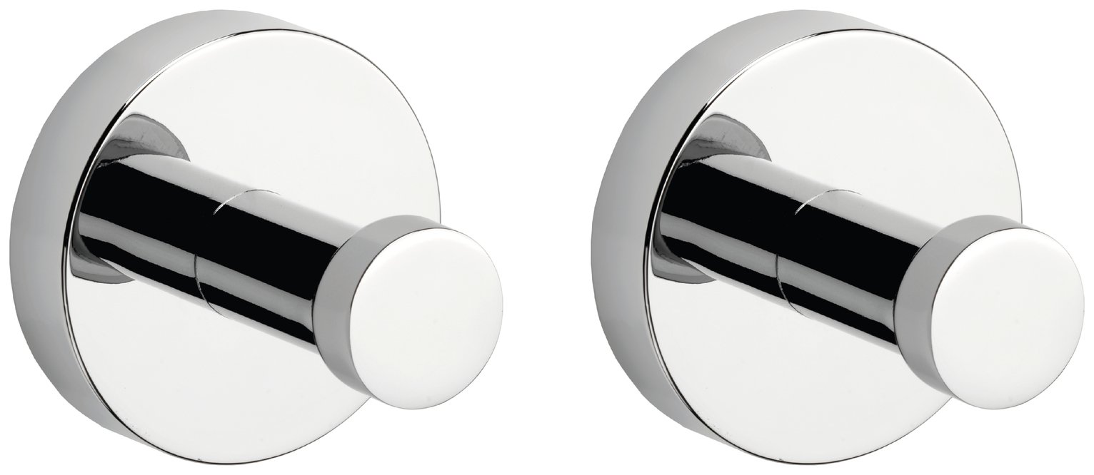 Croydex Epsom Set of 2 Chrome Flexi Fit Robe Hooks review