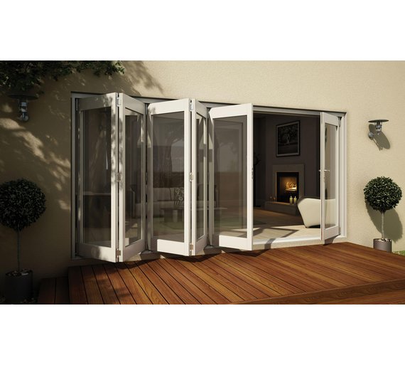 Buy JeldWen White Timber Folding Patio Door Set 2105 x 4205mm at Argos