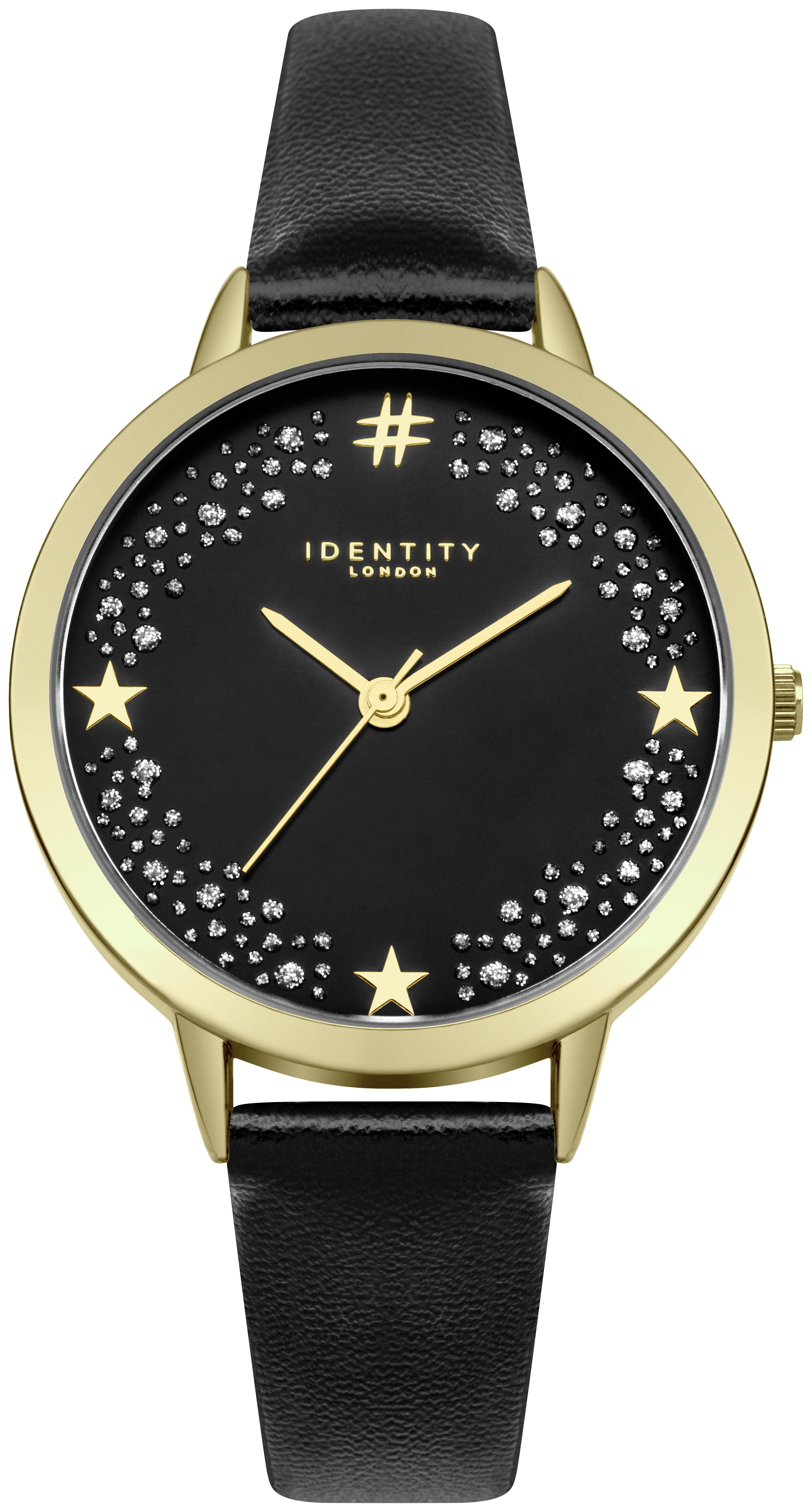 Identity Black Strap Glitter Star Dial Watch review