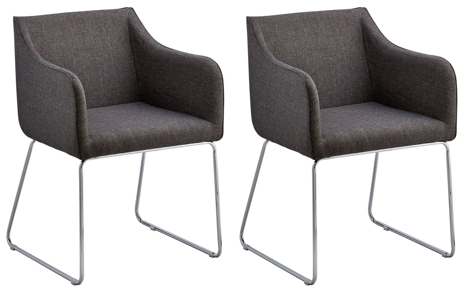 Hygena Freya Pair of Fabric Sled Leg Chairs review