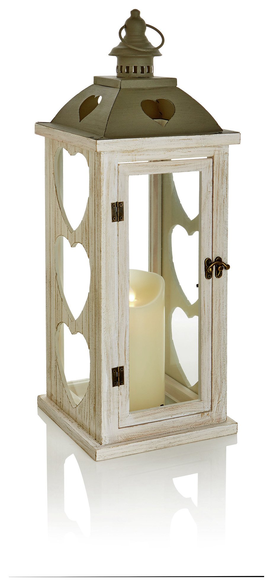 Premier Decorations Wooden Heart Cutout Lantern review