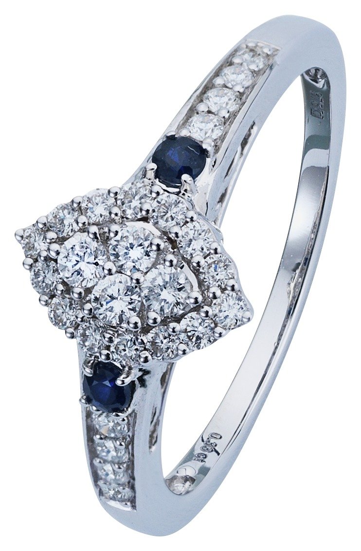 Revere 9ct White Gold Sapphire and 0.33ct tw Diamond Ring review