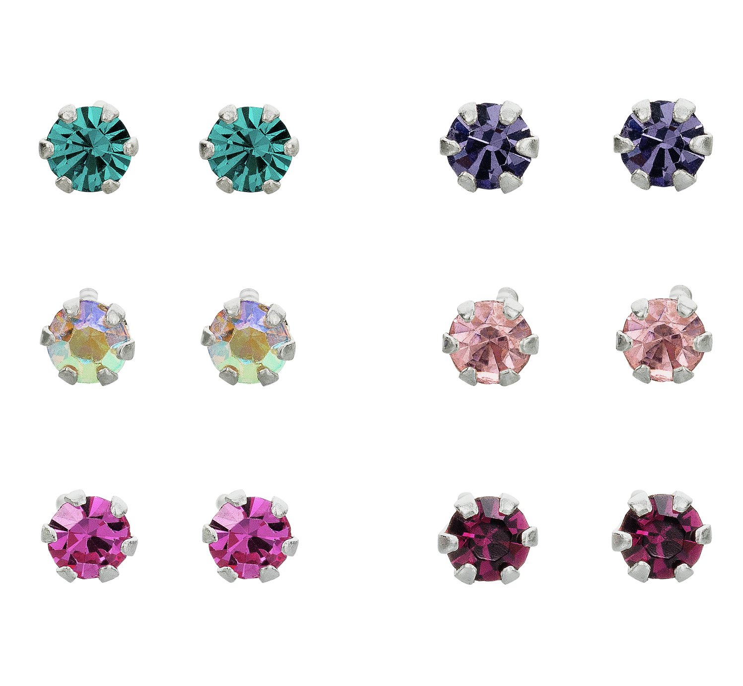 Revere Sterling Silver Crystal Stud Earrings review