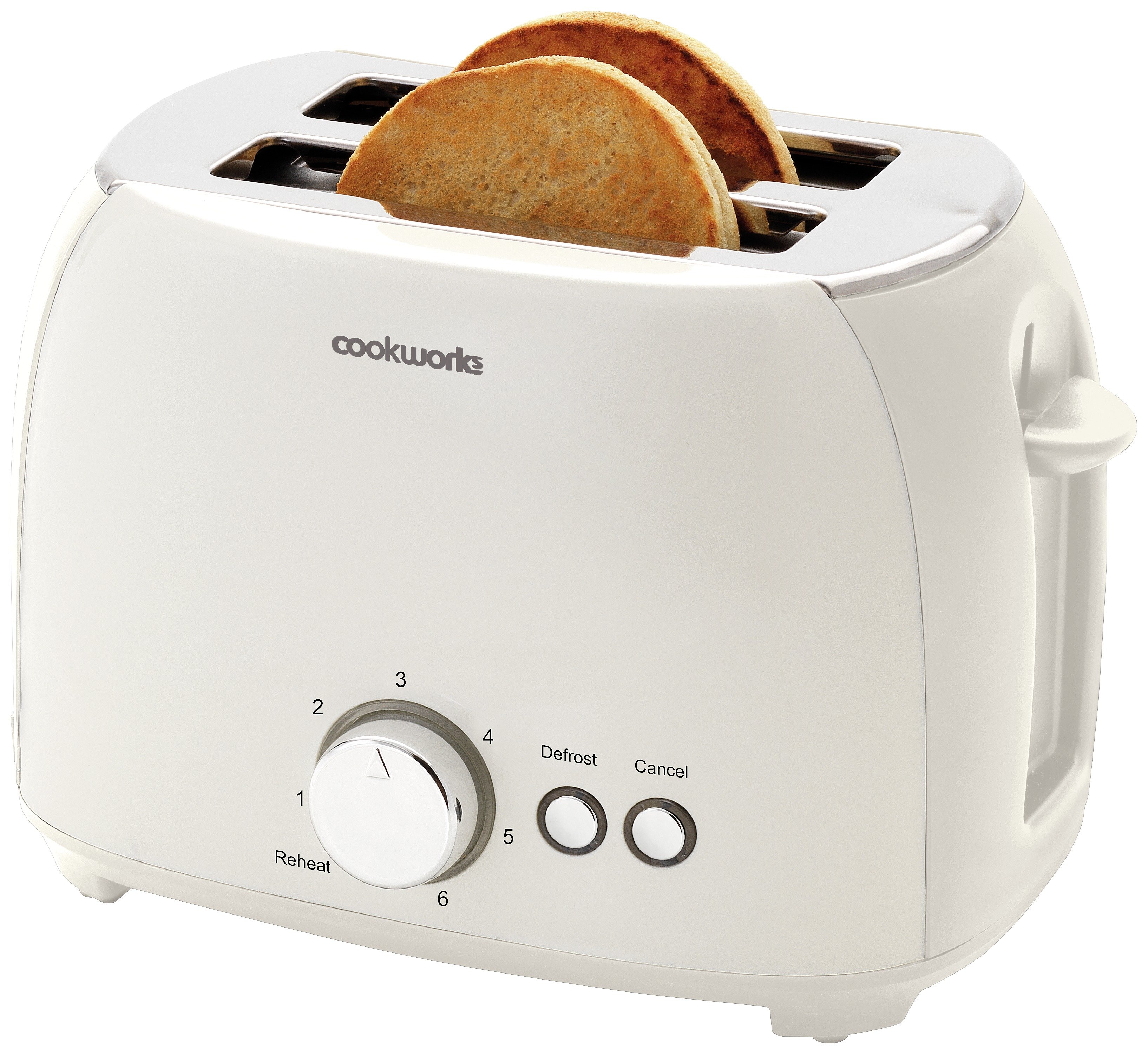 Review of Cookworks 2 Slice Toaster 800 Watts
